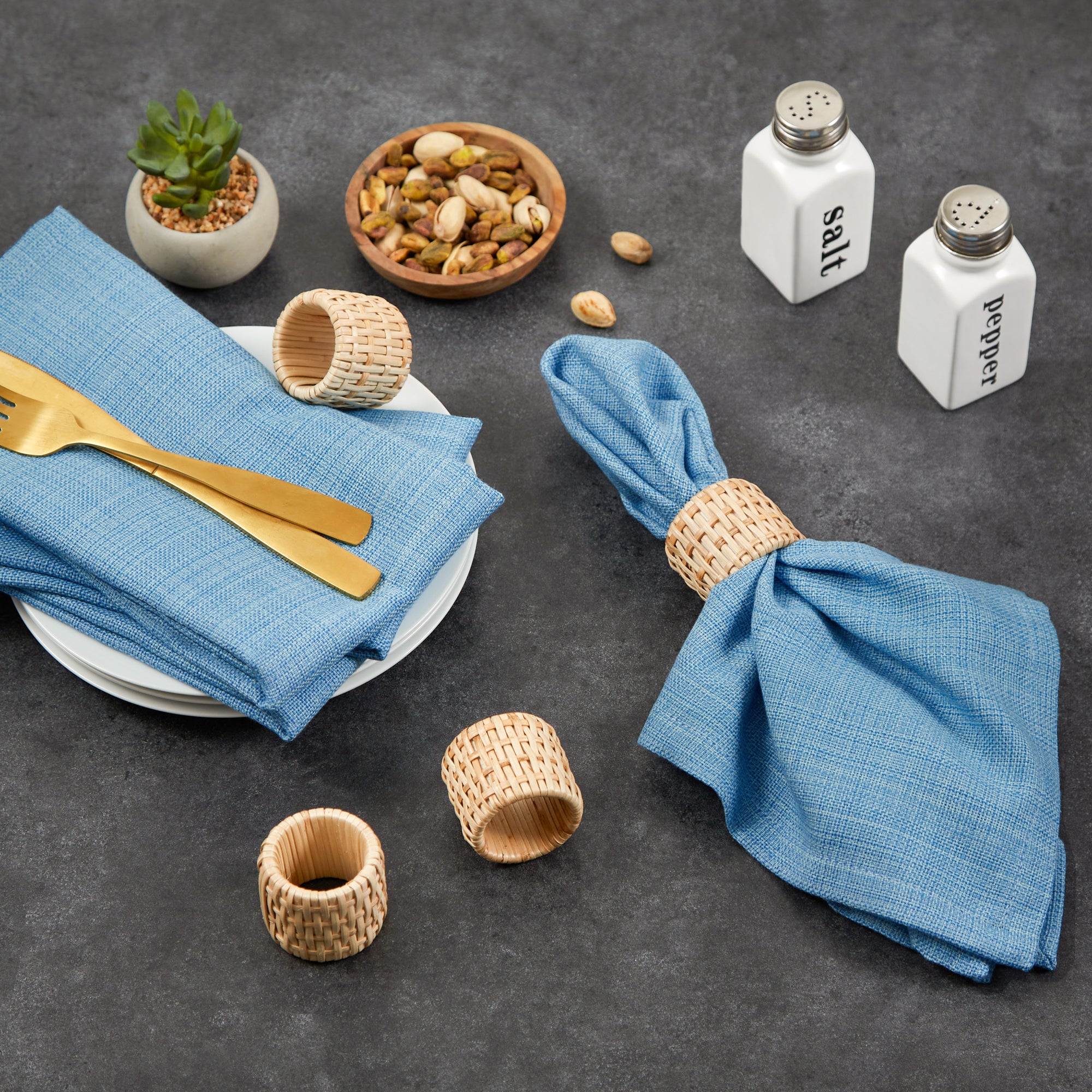 DII Variegated Cotton Dinner Napkin 6-Piece Set