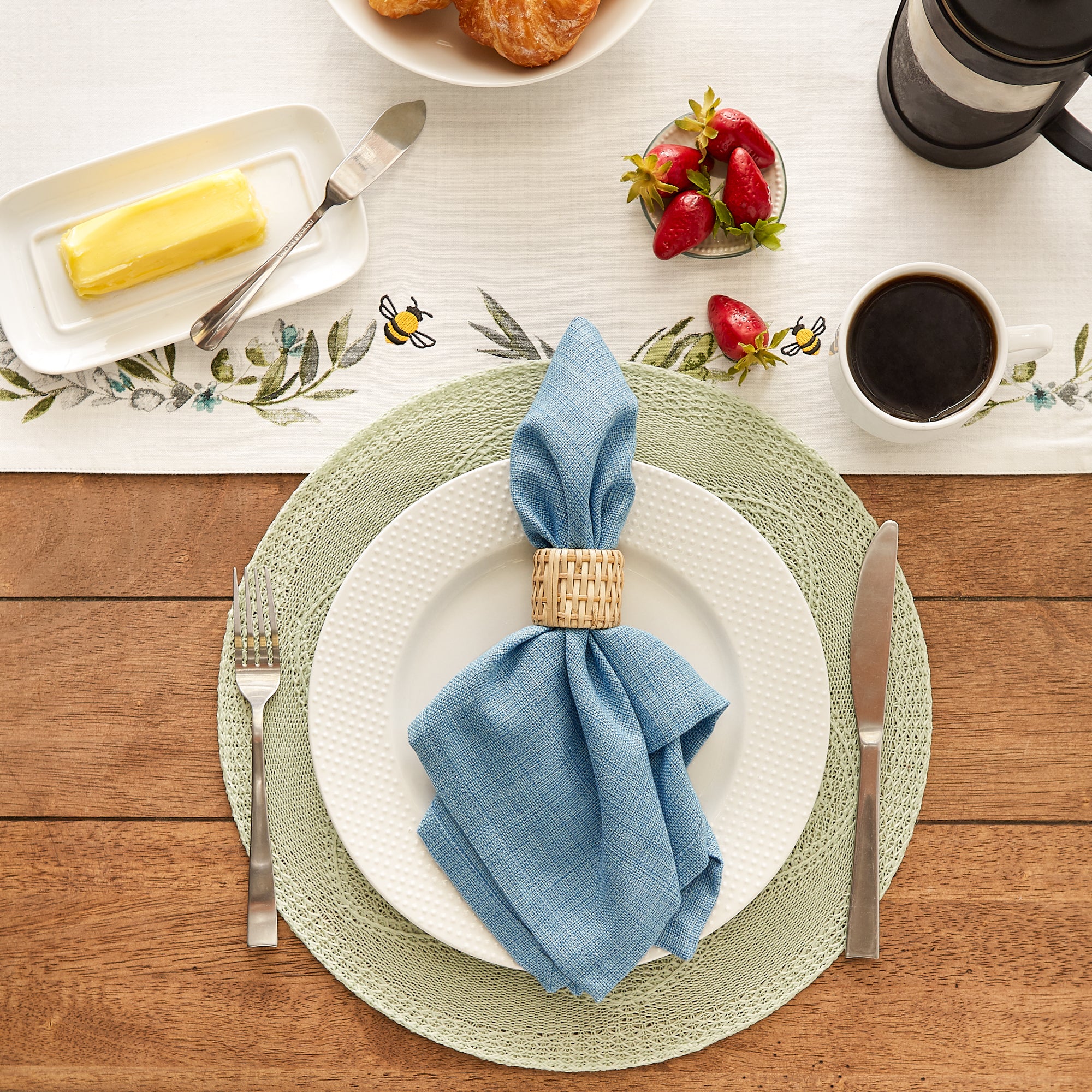 DII Variegated Cotton Dinner Napkin 6-Piece Set