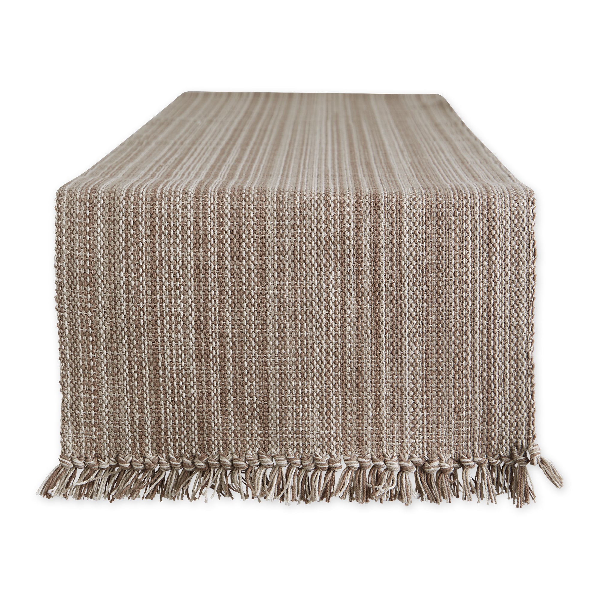 DII Mediterranean Variegated Fringe Cotton Table Runner