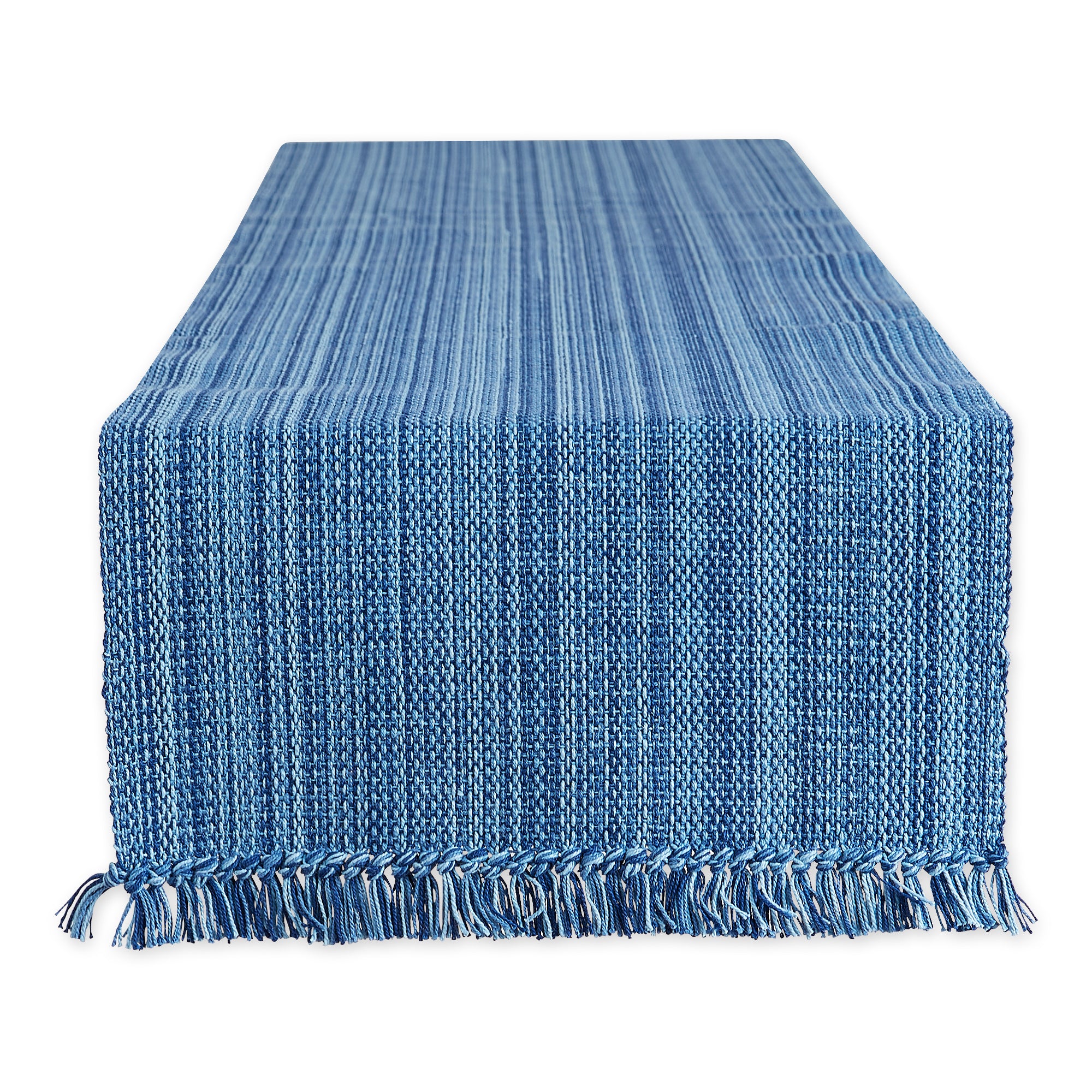 DII Mediterranean Variegated Fringe Cotton Table Runner