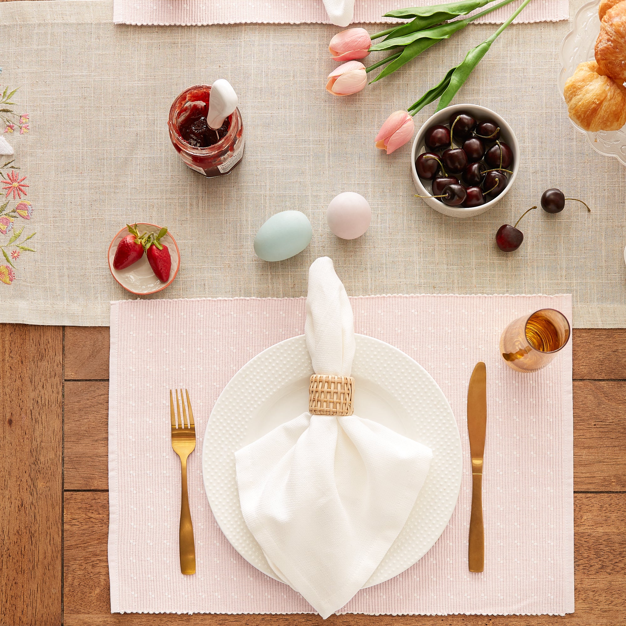 DII Variegated Cotton Dinner Napkin 6-Piece Set