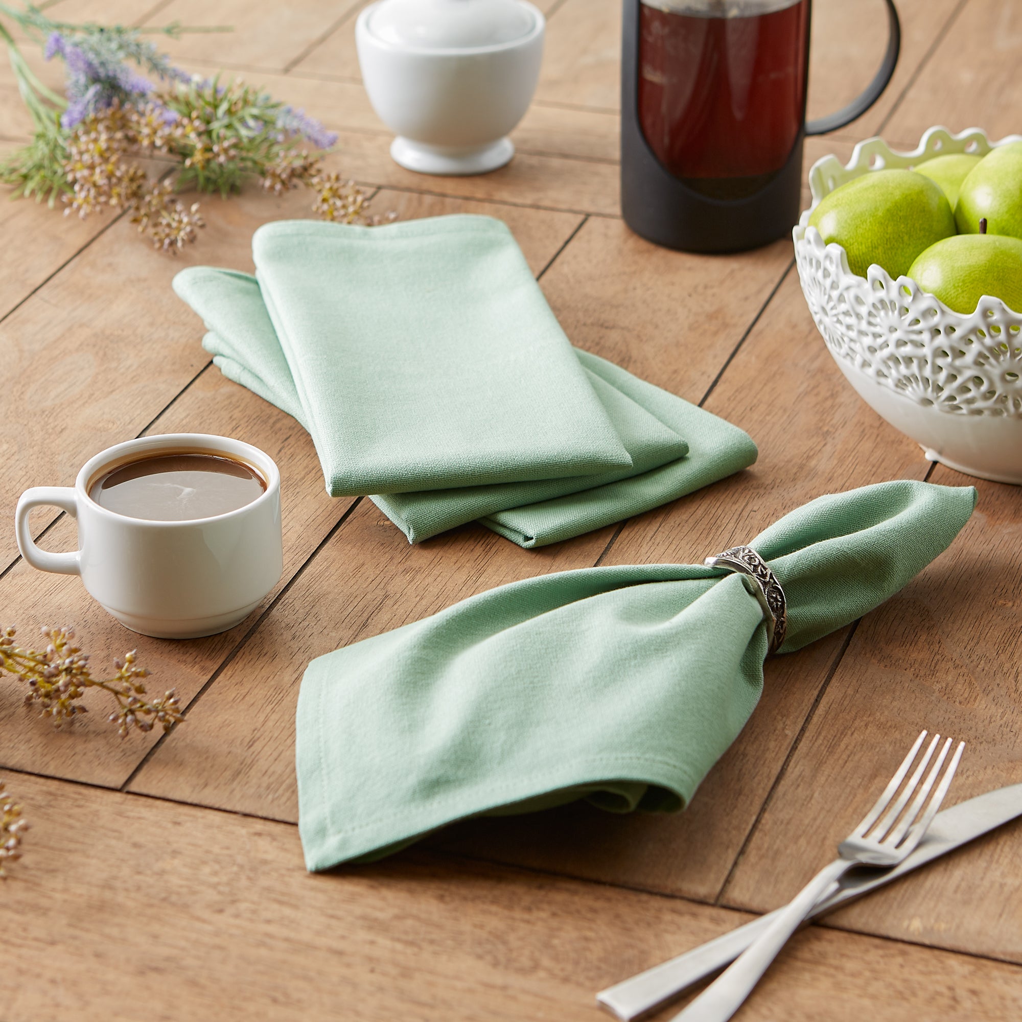 DII Solid Cotton Dinner Napkin 6-Piece Set