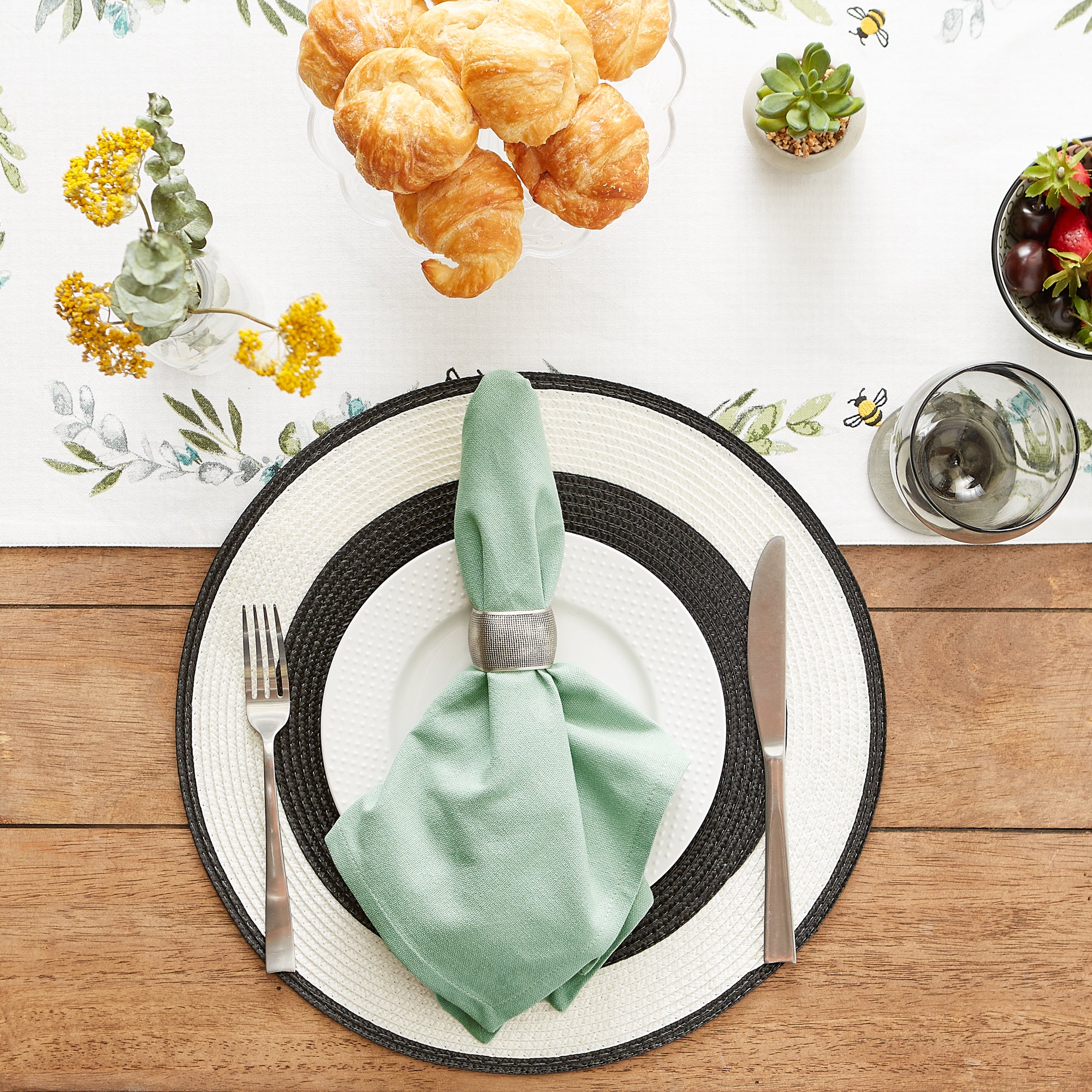 DII Solid Cotton Dinner Napkin 6-Piece Set