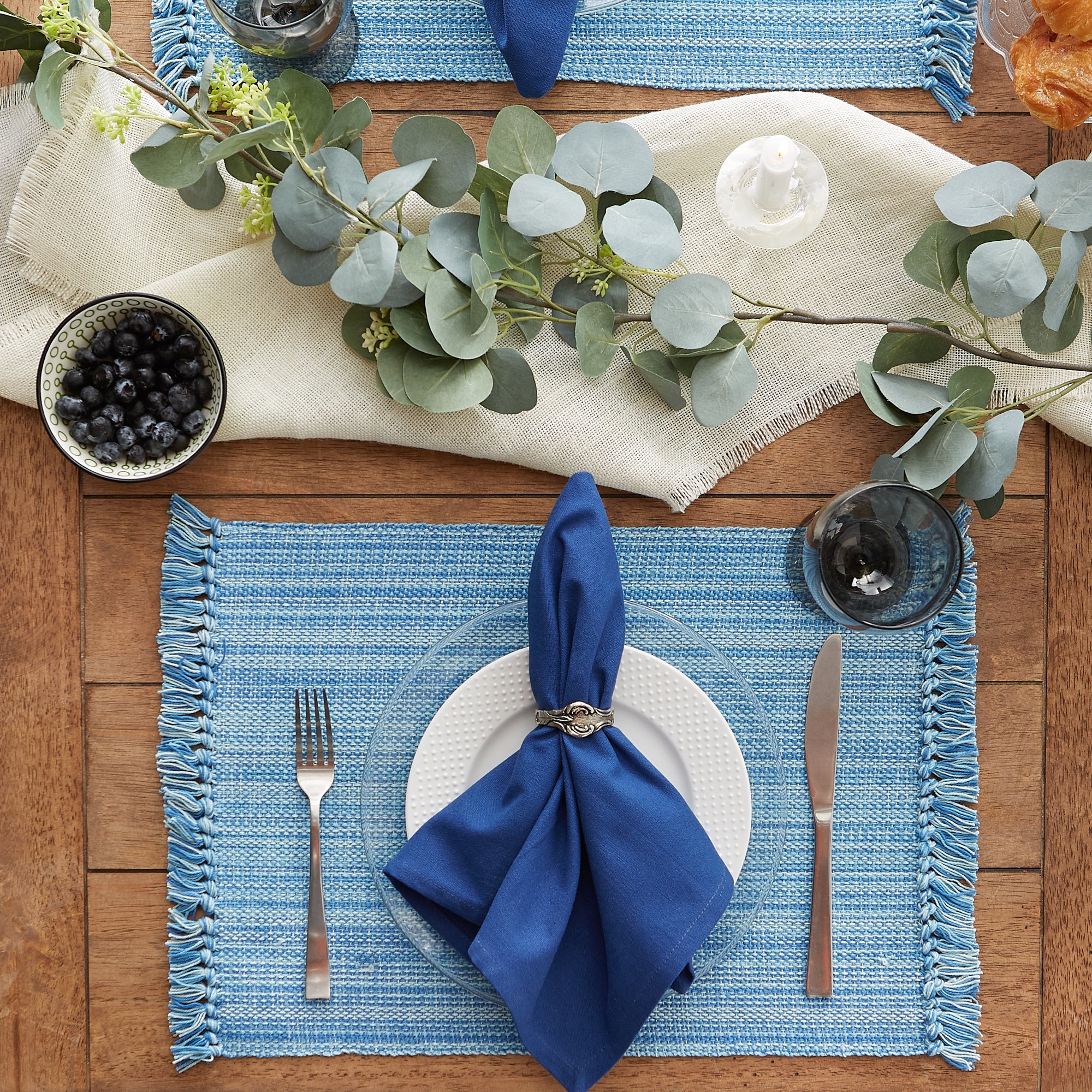 DII Solid Cotton Dinner Napkin 6-Piece Set
