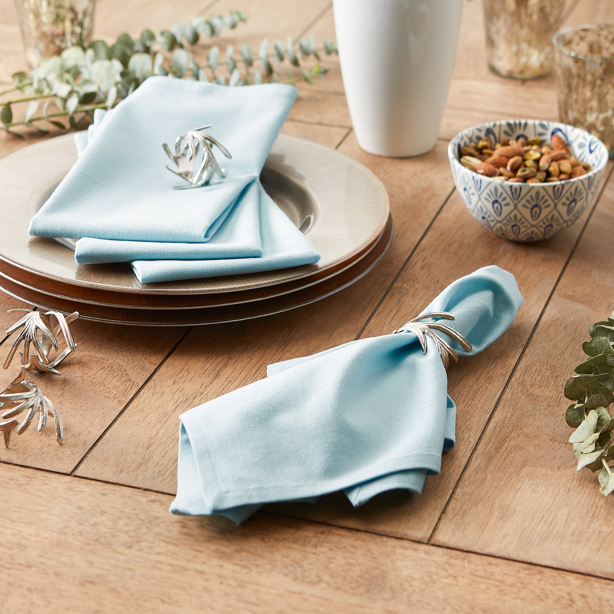 DII Solid Cotton Dinner Napkin 6-Piece Set