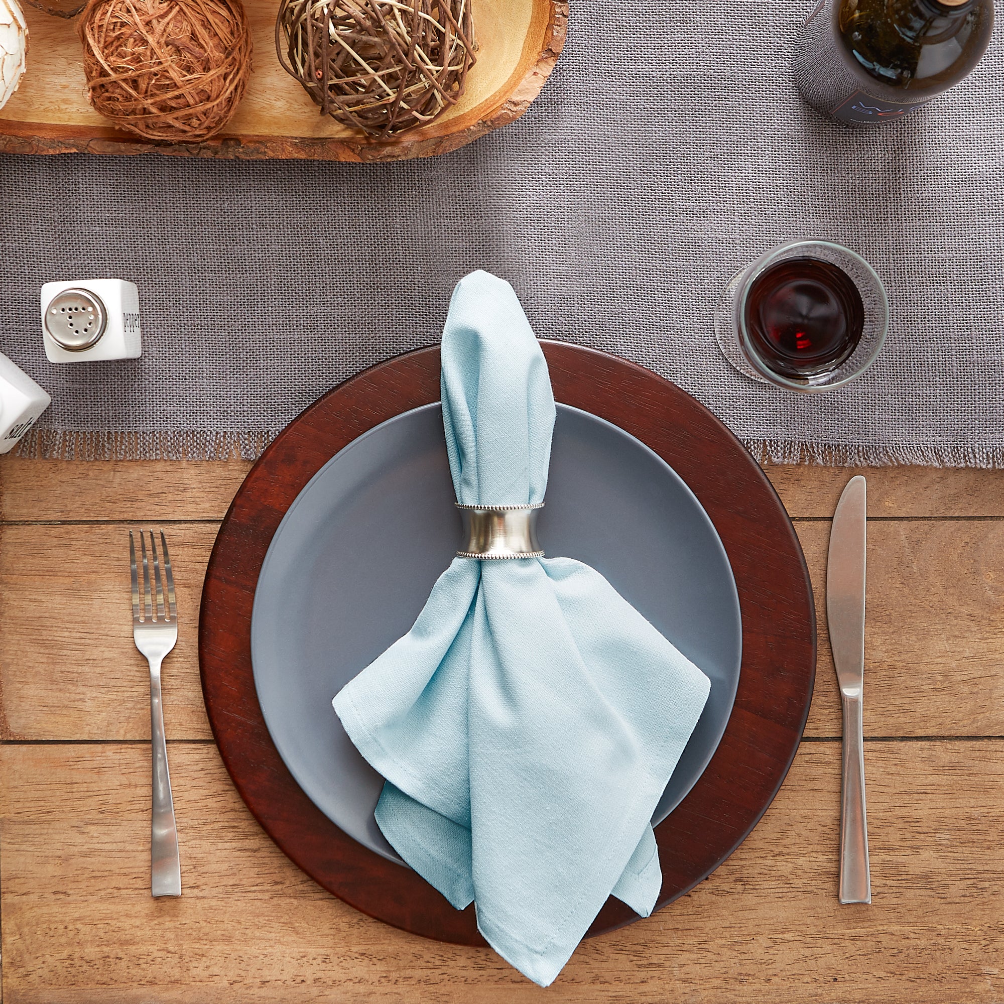 DII Solid Cotton Dinner Napkin 6-Piece Set