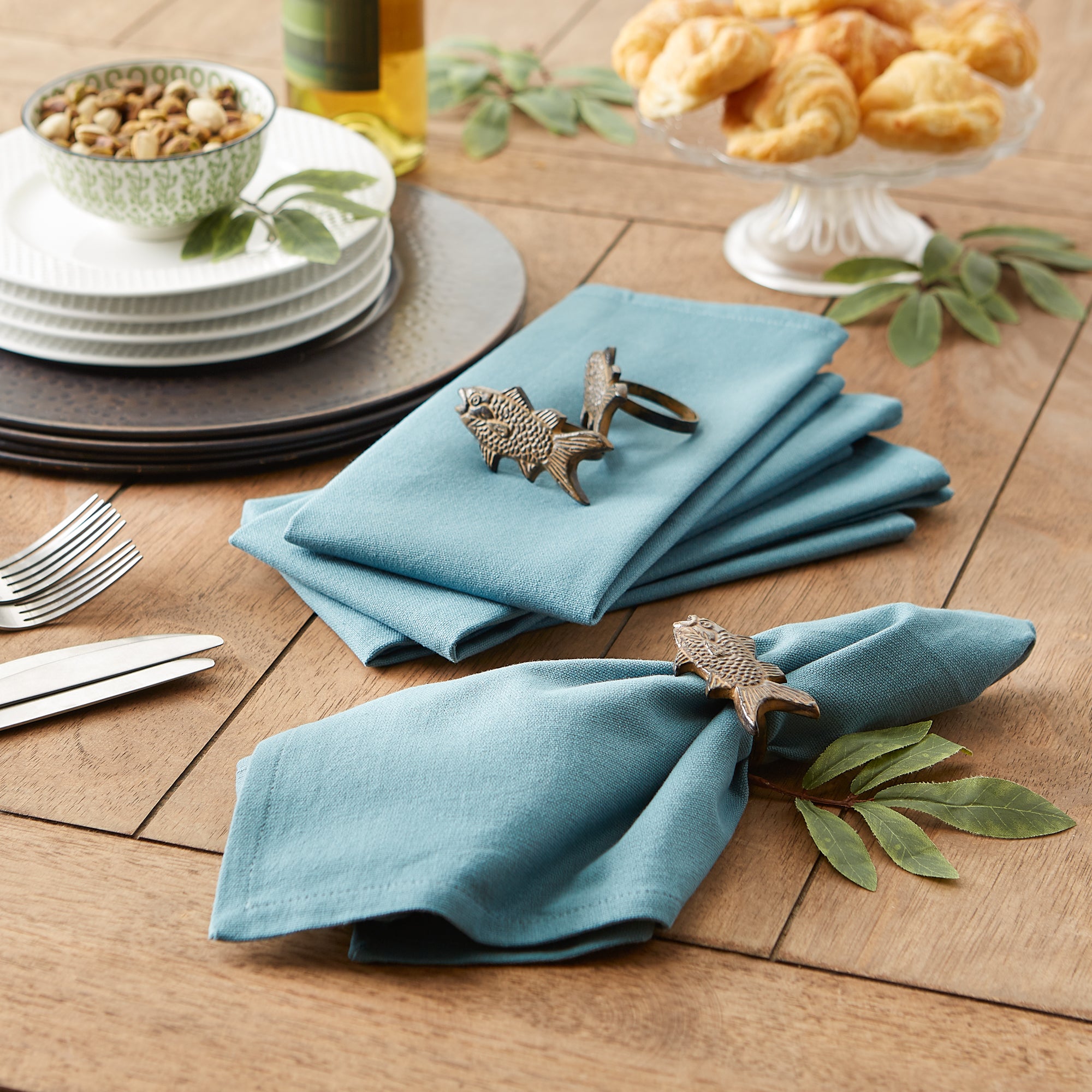 DII Solid Cotton Dinner Napkin 6-Piece Set