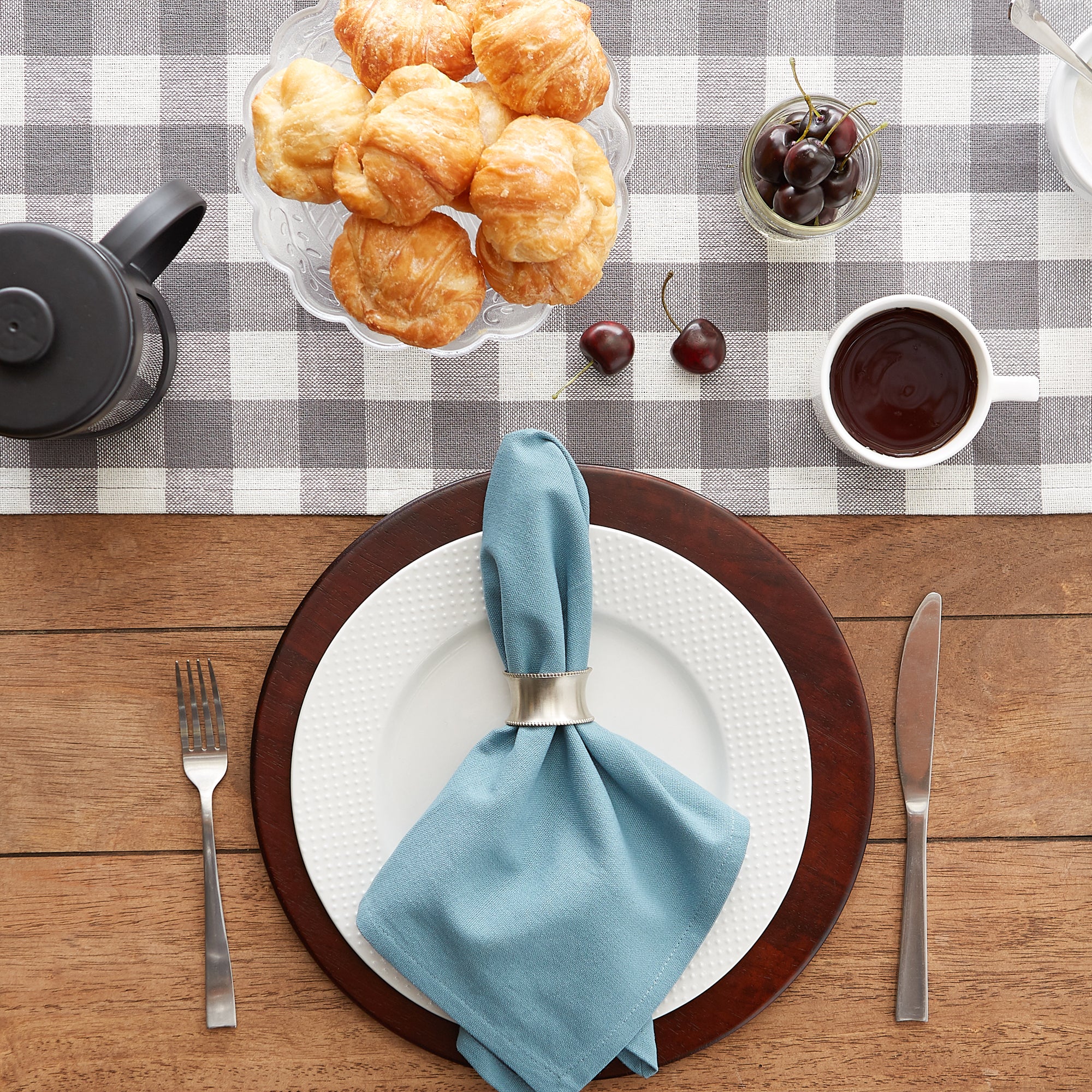 DII Solid Cotton Dinner Napkin 6-Piece Set