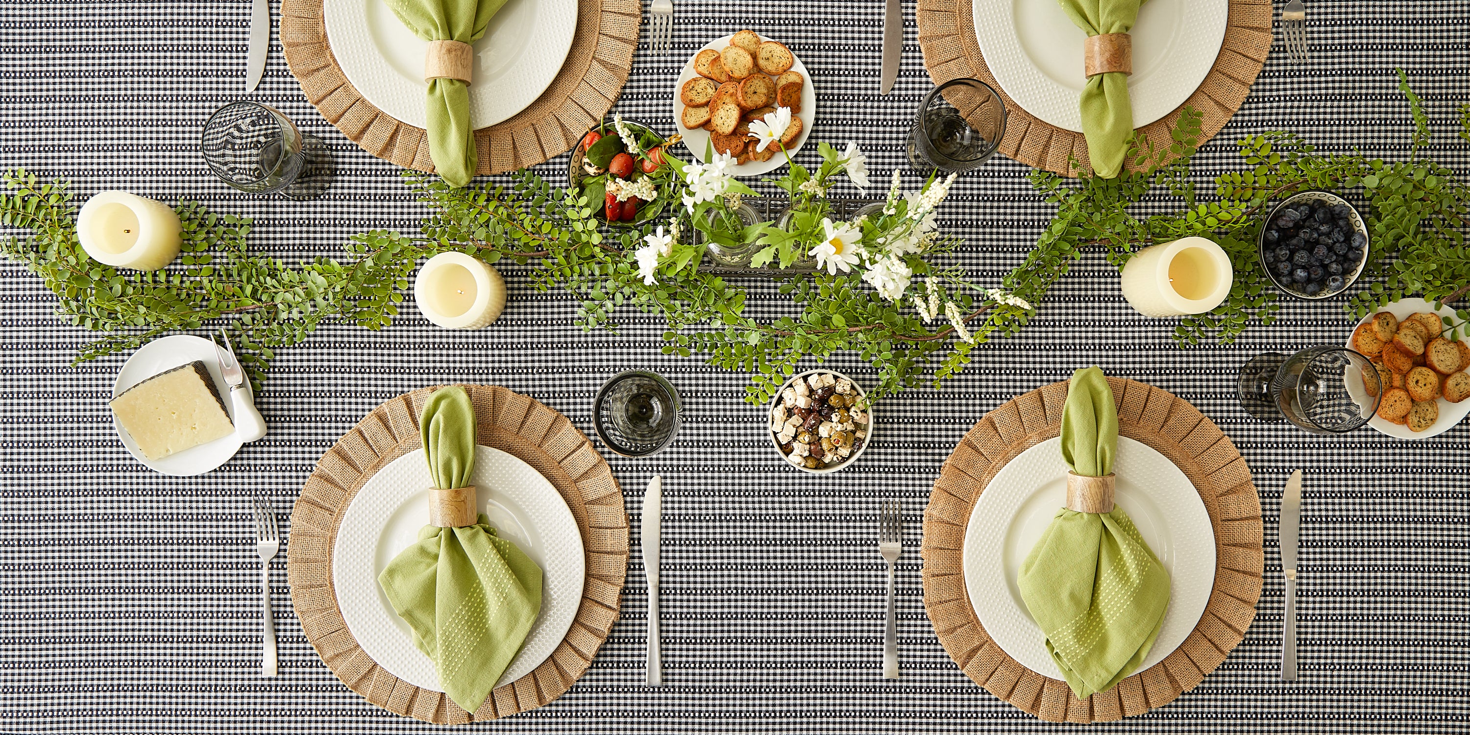 DII Farmhouse Gingham Cotton Tablecloth