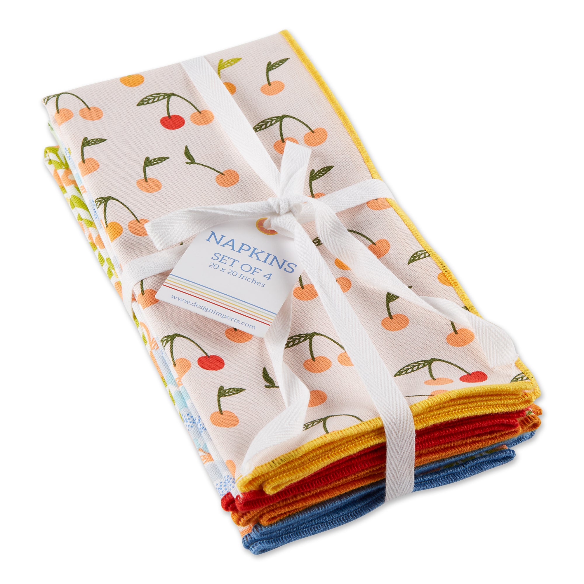 DII You Do You Printed Cotton Dinner Napkin 4-Piece Set
