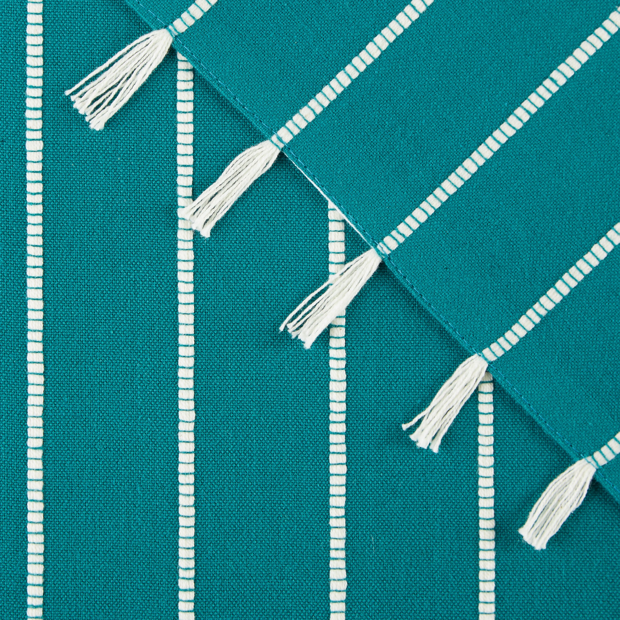 DII Stripe Tassel Flat Weave Cotton Placemat 4-Piece Set