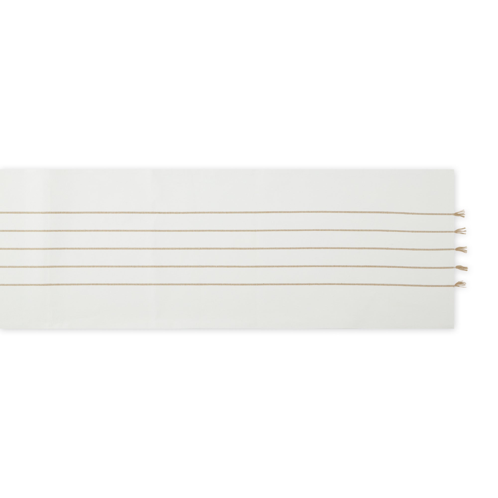 DII Stripe Tassel Flat Weave Cotton Table Runner