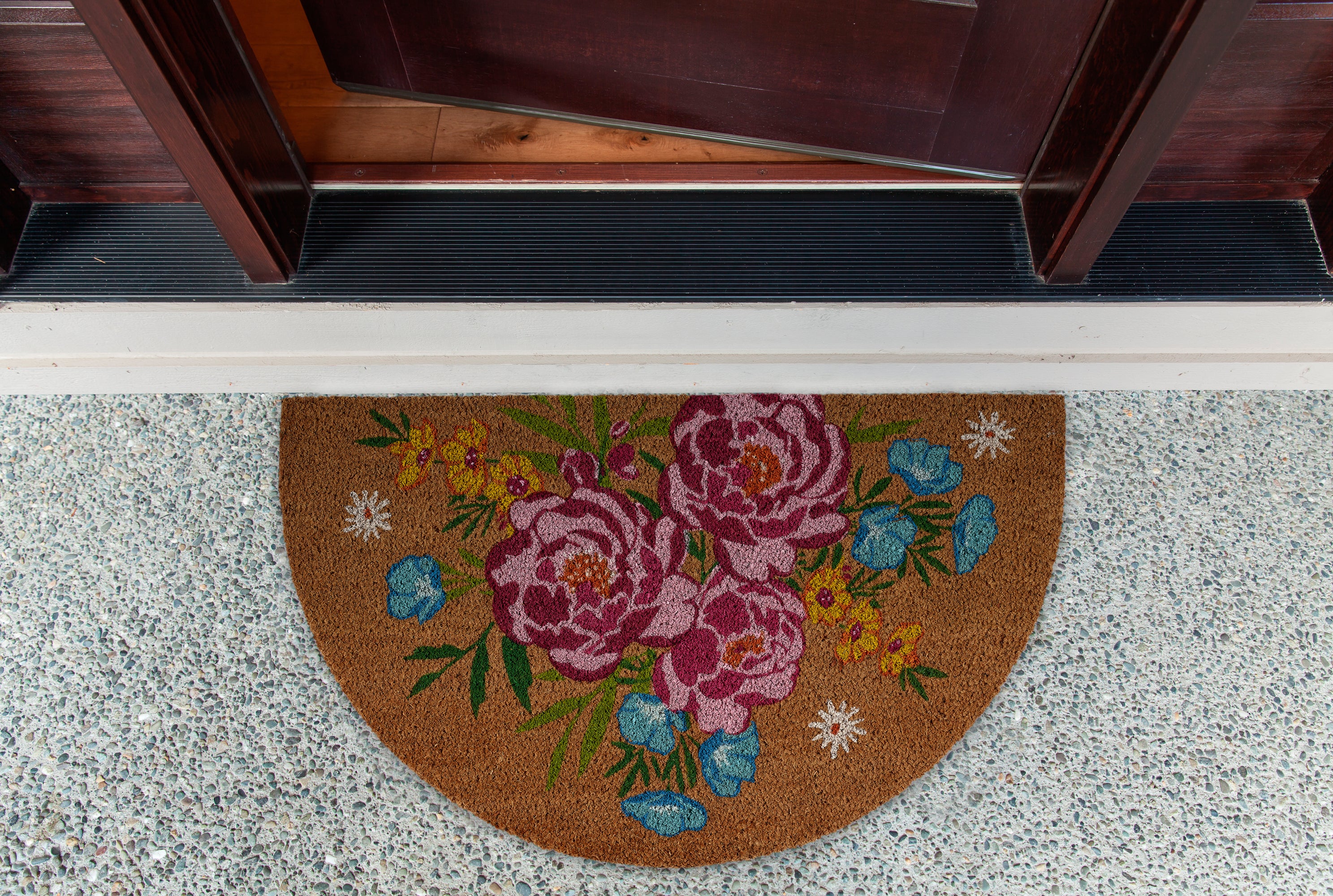 DII Bouquet Doormat, Non-Slip PVC Backing