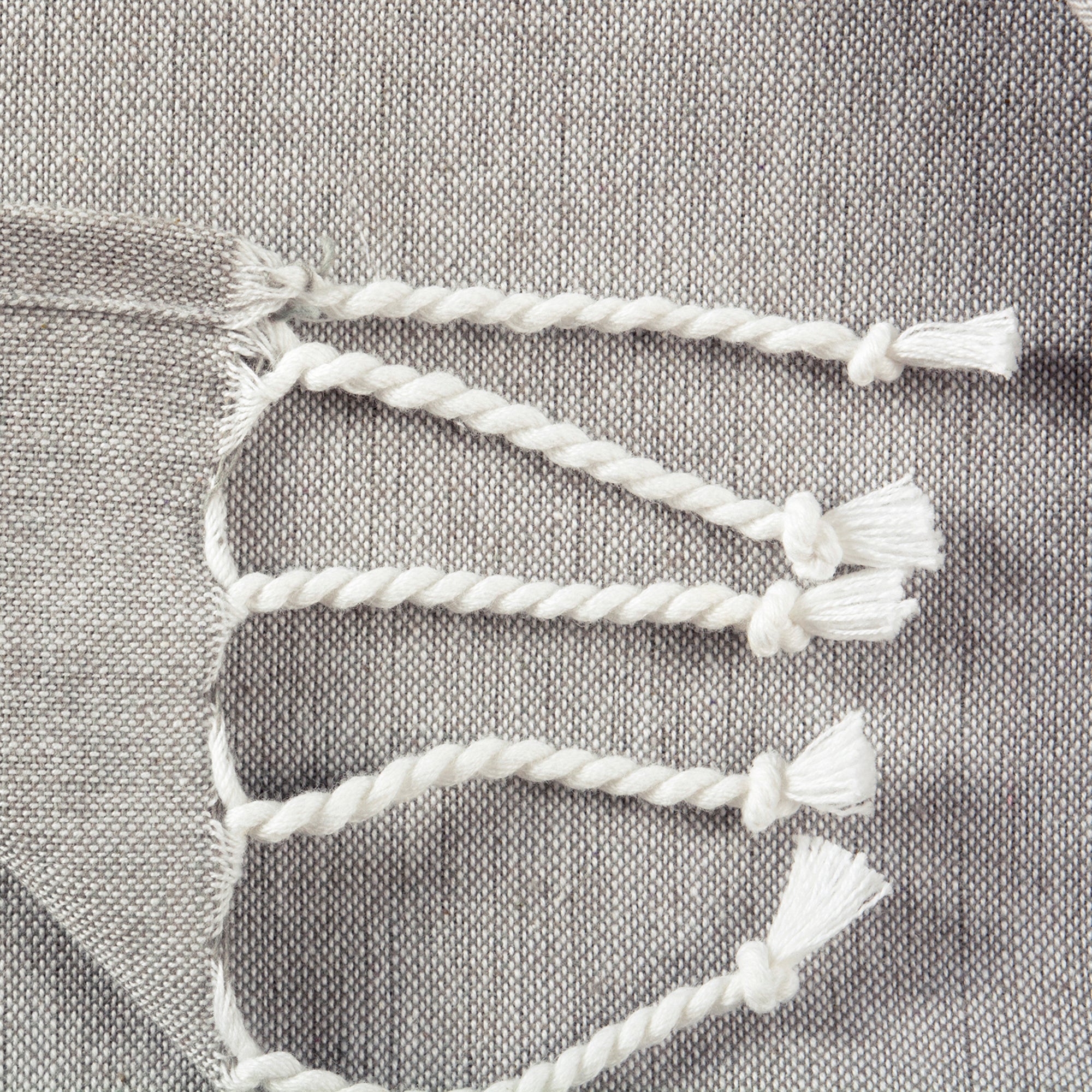 Gray 1 Inch Stripe Fouta Towel