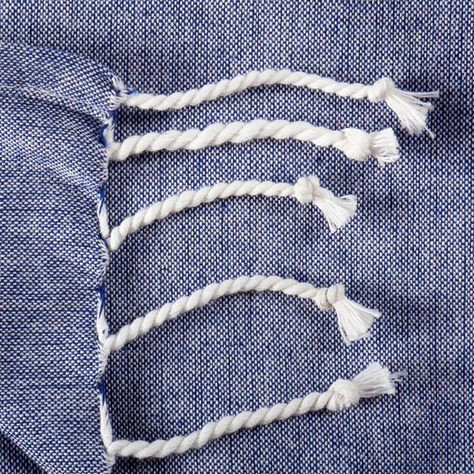 Nautical Blue 1 Inch Stripe Fouta Towel