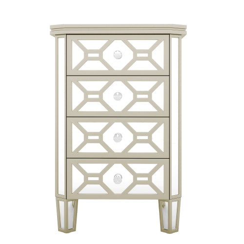 31.5" Chest with 4 Drawers and Golden Lines