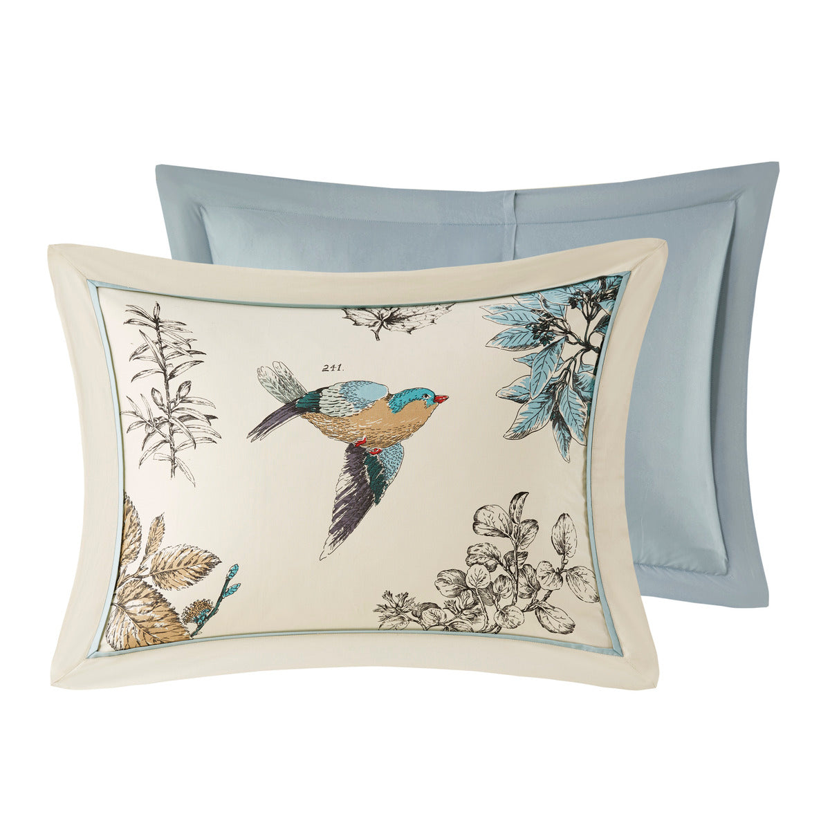 7 Piece Spring Finch Printed Cotton Twill Comforter Set