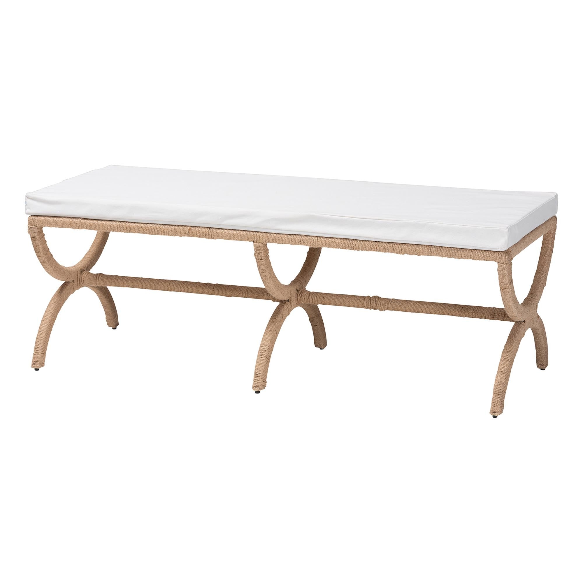 Anya Natural Jute Accent Bench