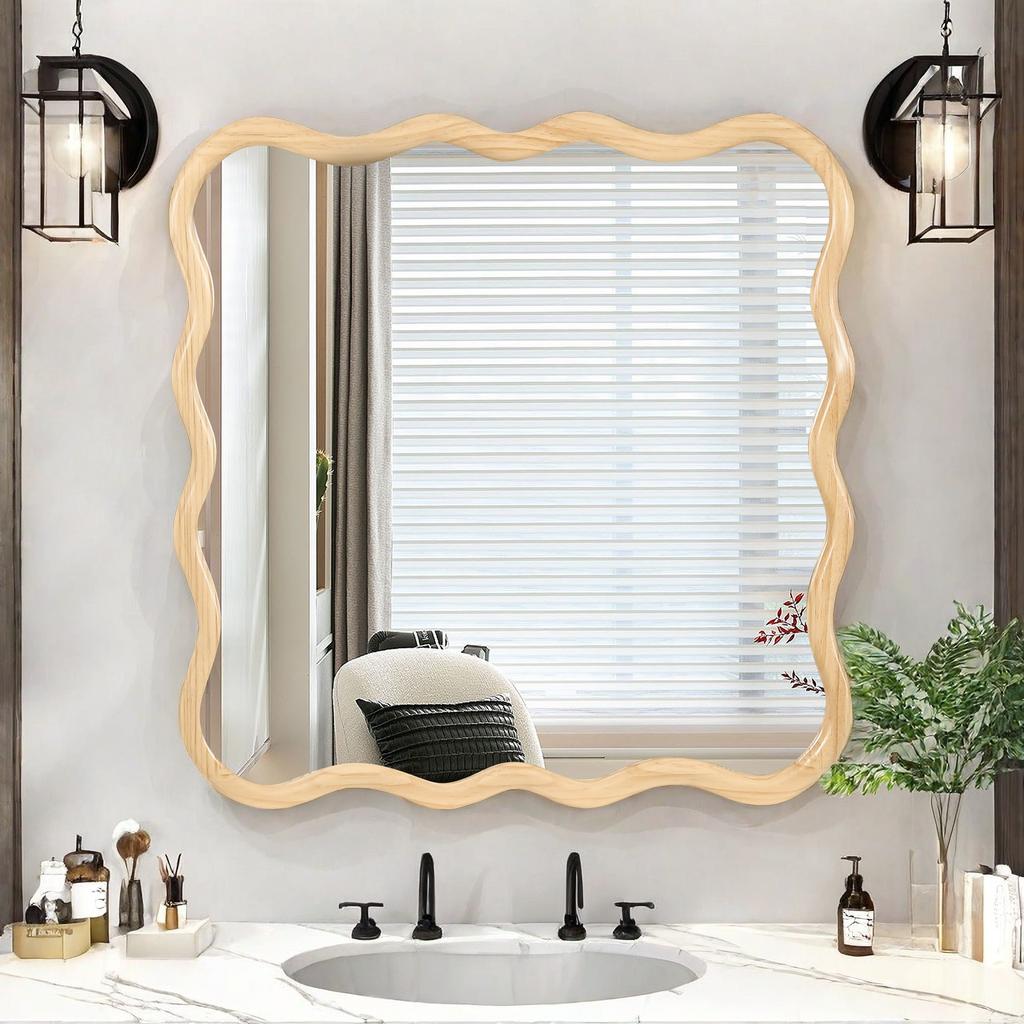Wavy Square Wall Mirror