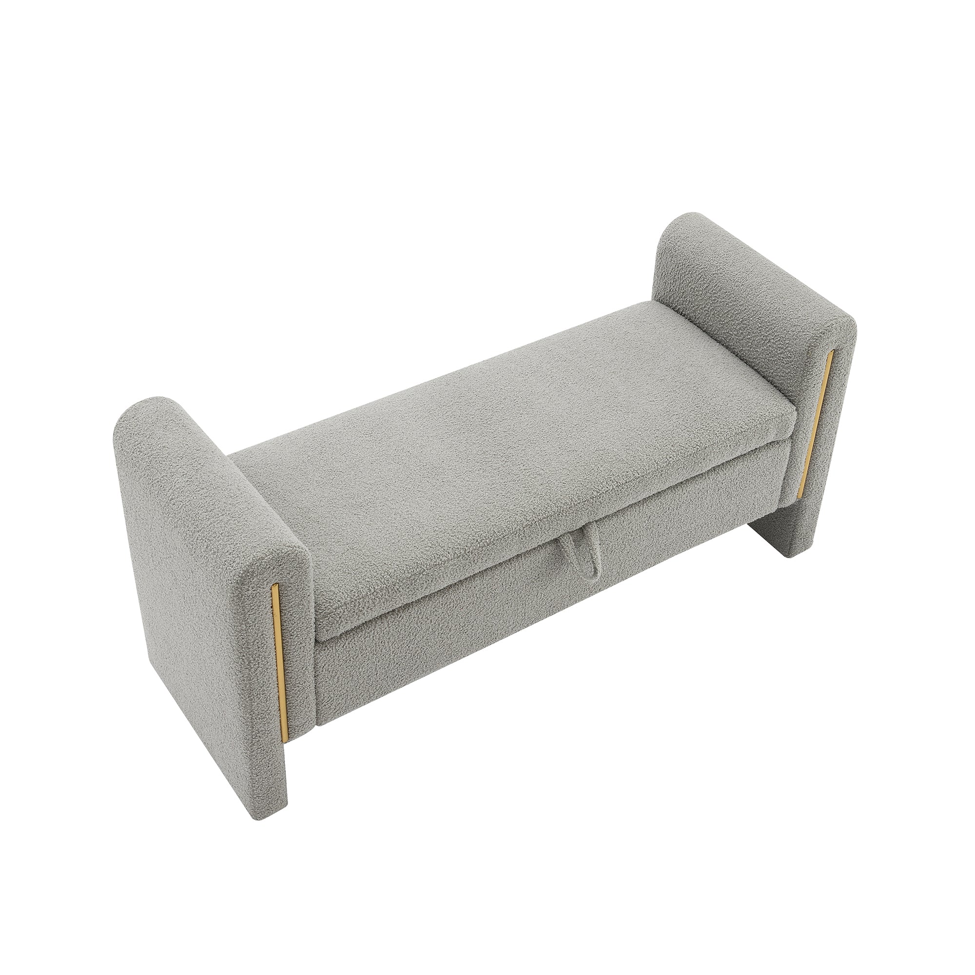 Modern Teddy Bench with Arms and Storage