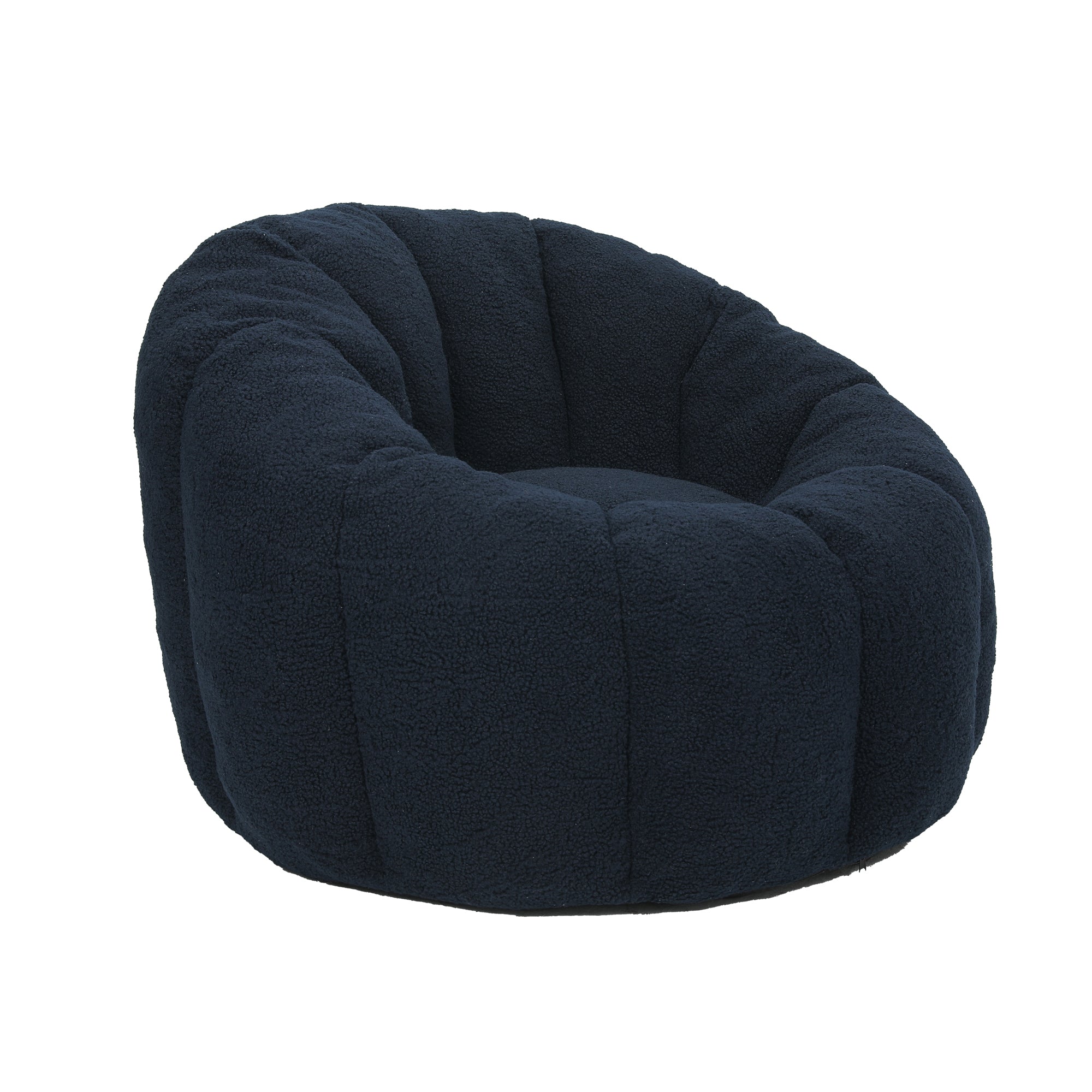 Plush Faux Fur Bean Bag Chair with Armrests