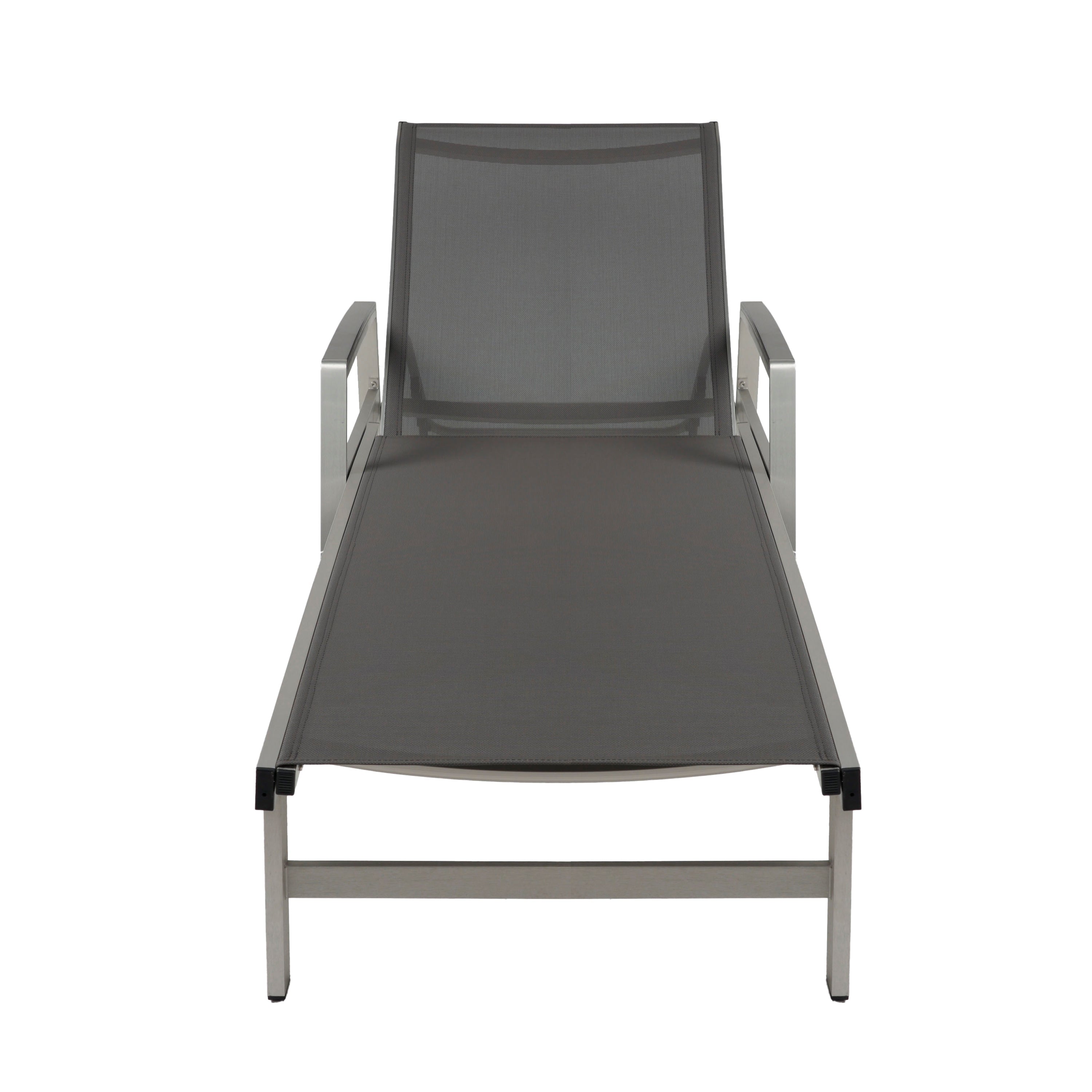 Wavellite Outdoor Chaise Lounges with Aluminum Frame and Mesh Seating