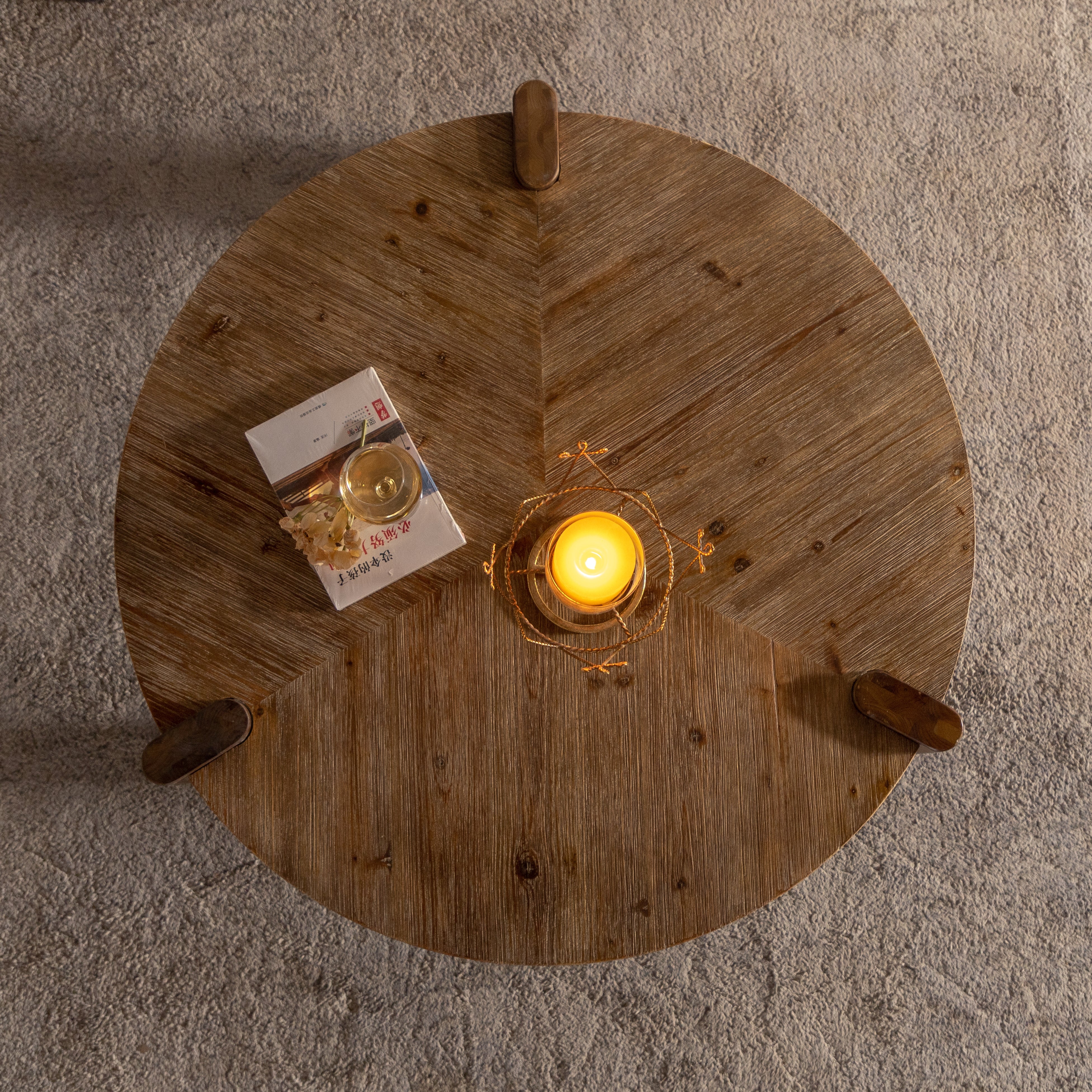 Wood Round Coffee Table