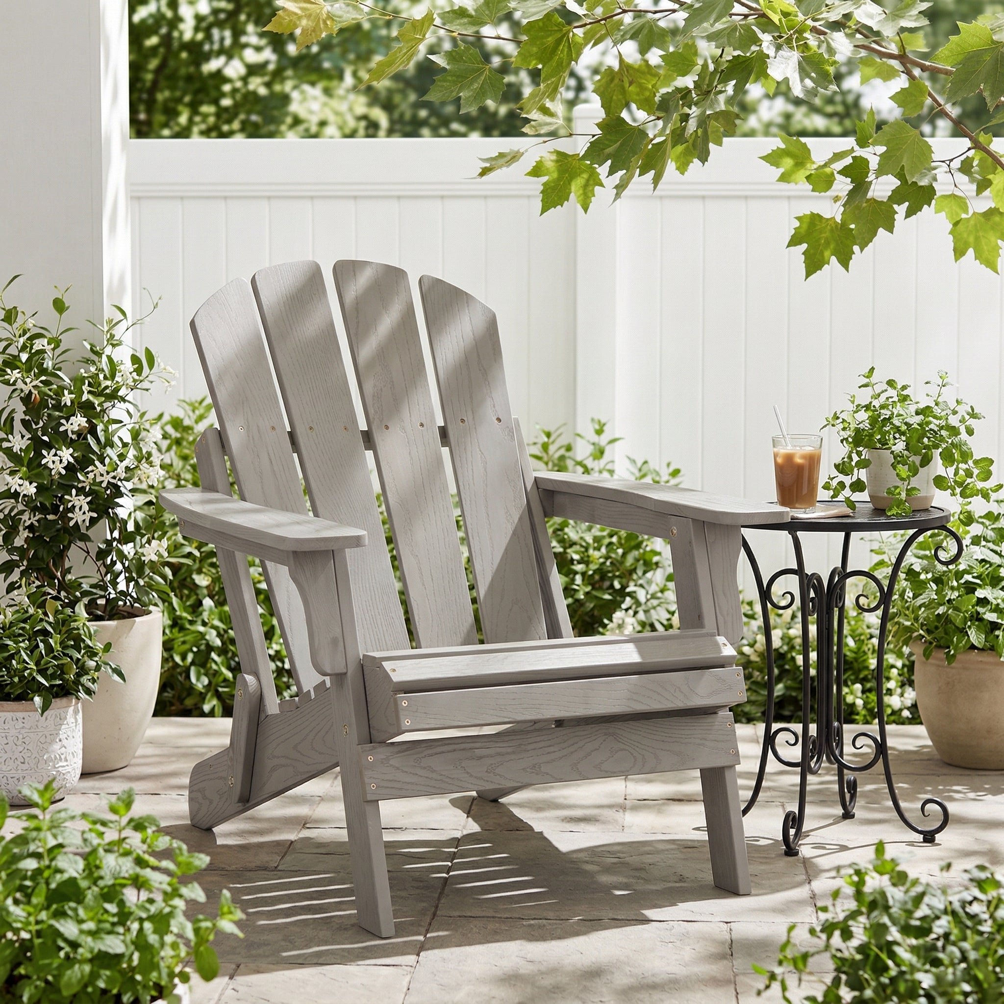 Oversized Wooden Outdoor Folding Adirondack Chair