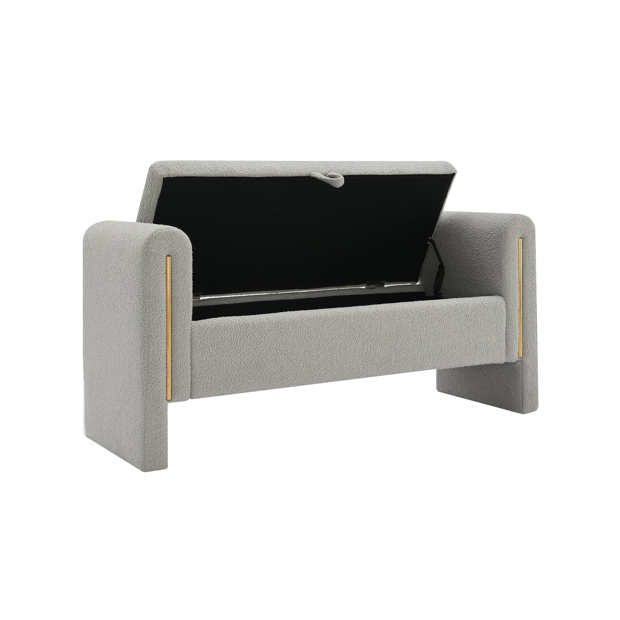 Modern Teddy Bench with Arms and Storage