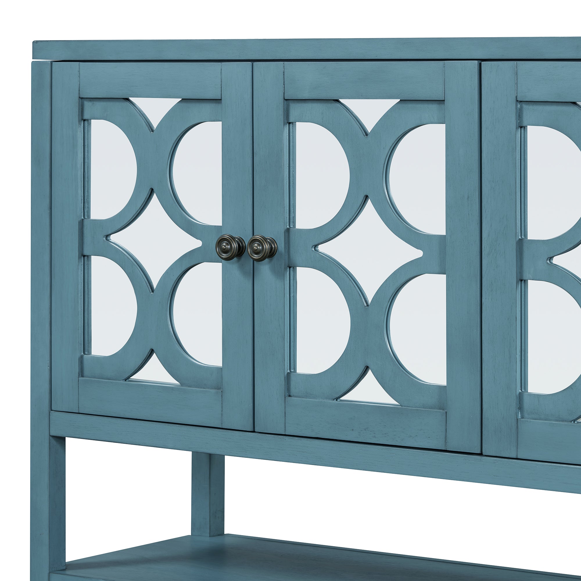 Mirrored Door Console Table