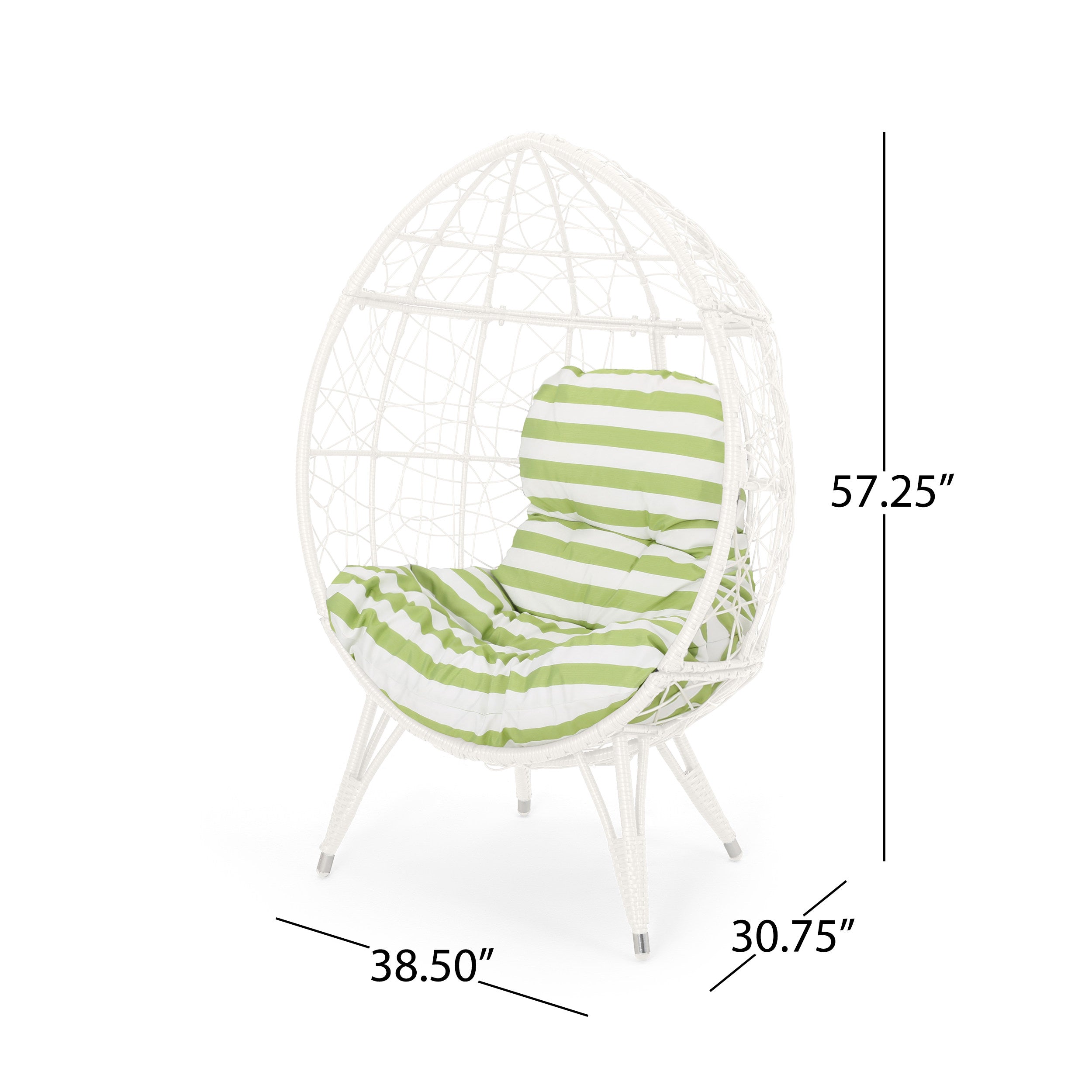 Outdoor Chair with Teardrop Shape and Mesh Design