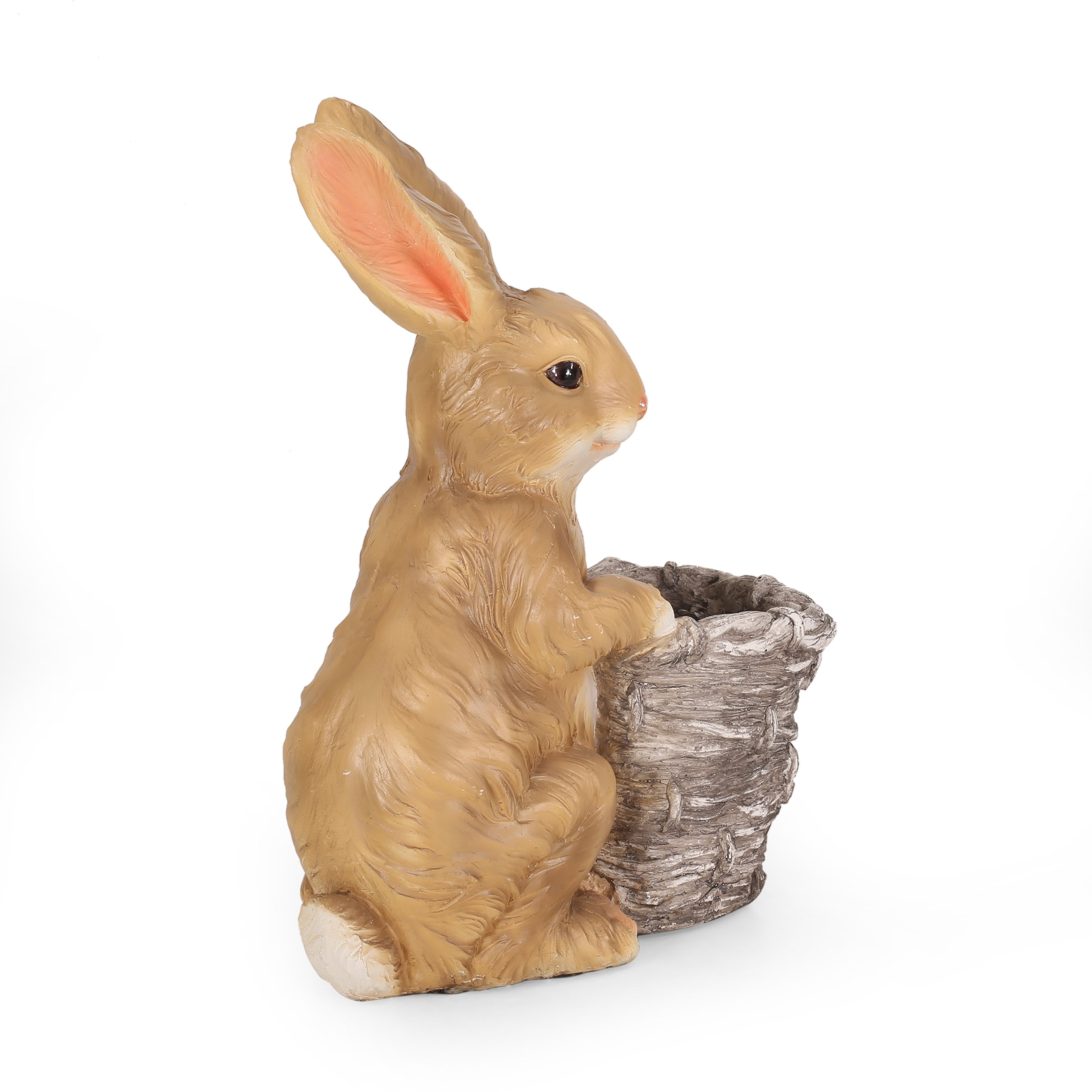 9.5" Outdoor Magnesium Oxide Rabbit Planter