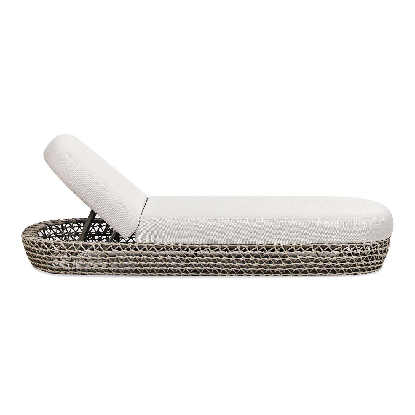 Willow Wicker Upholstered Patio Lounger