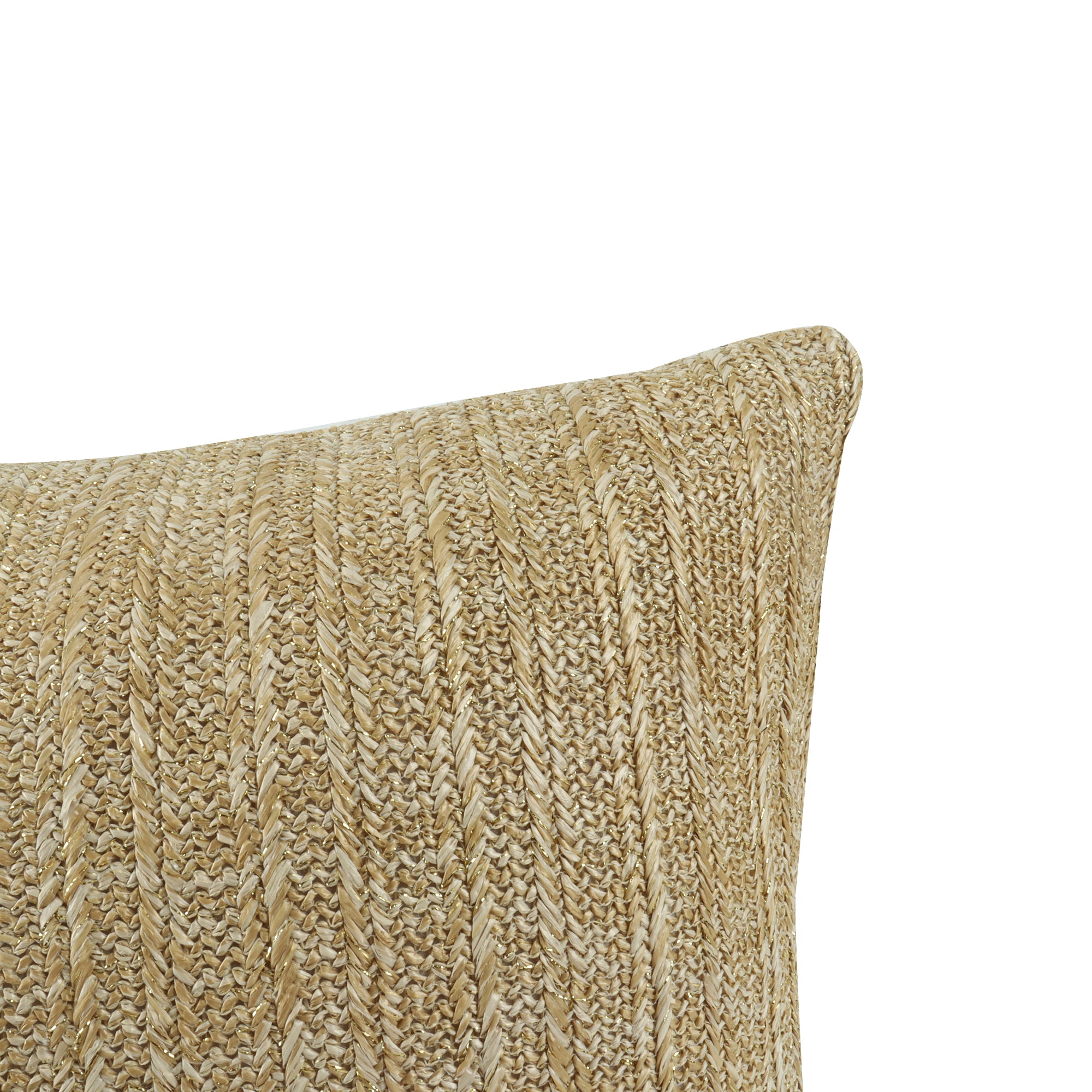 Natural Woven Outdoor Square Pillows, Set of 2
