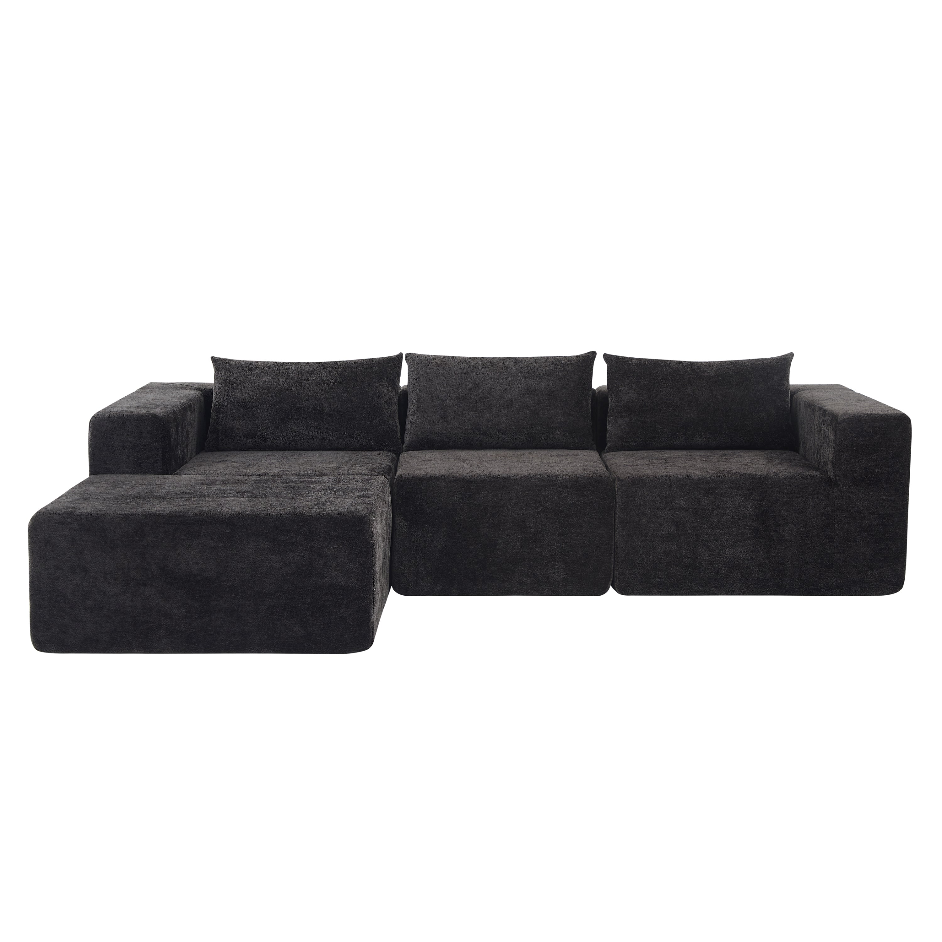107" Compressed Sectional Sofa