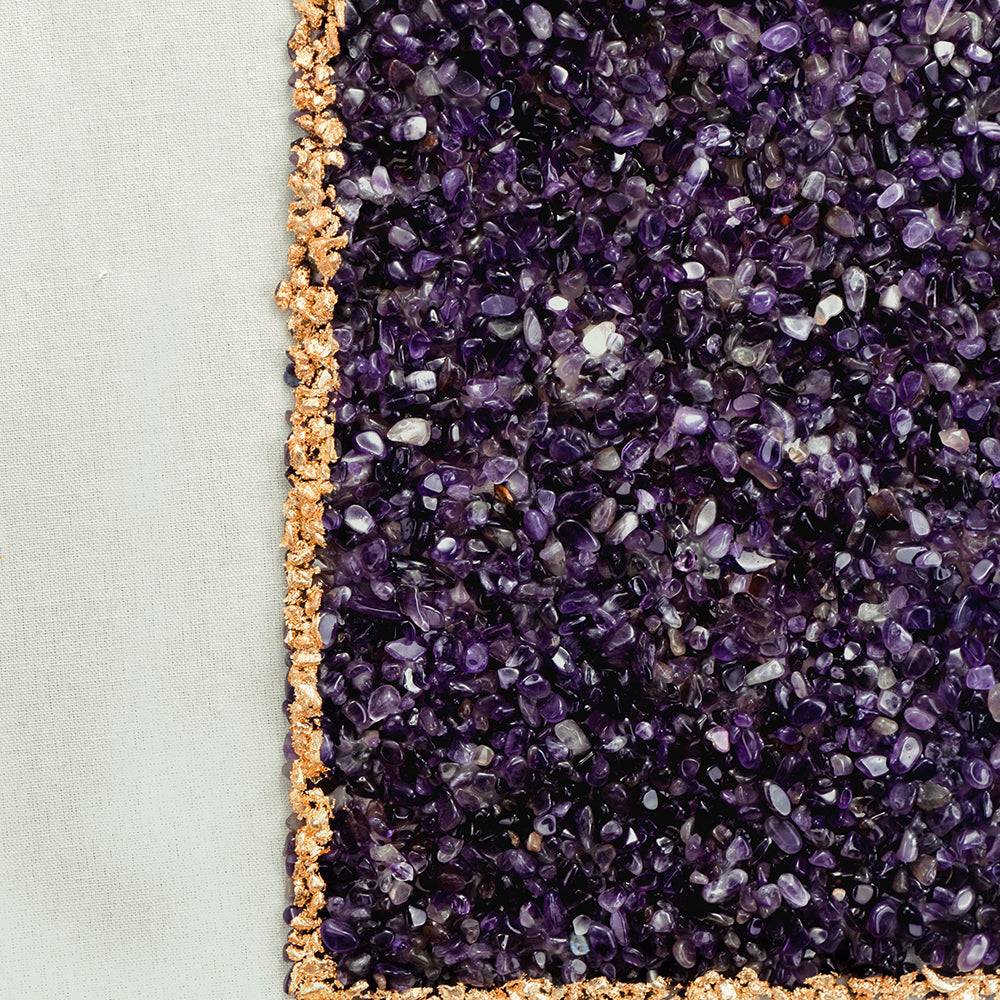 Lillian Purple Crystal Shadow Boxes Wall Décor