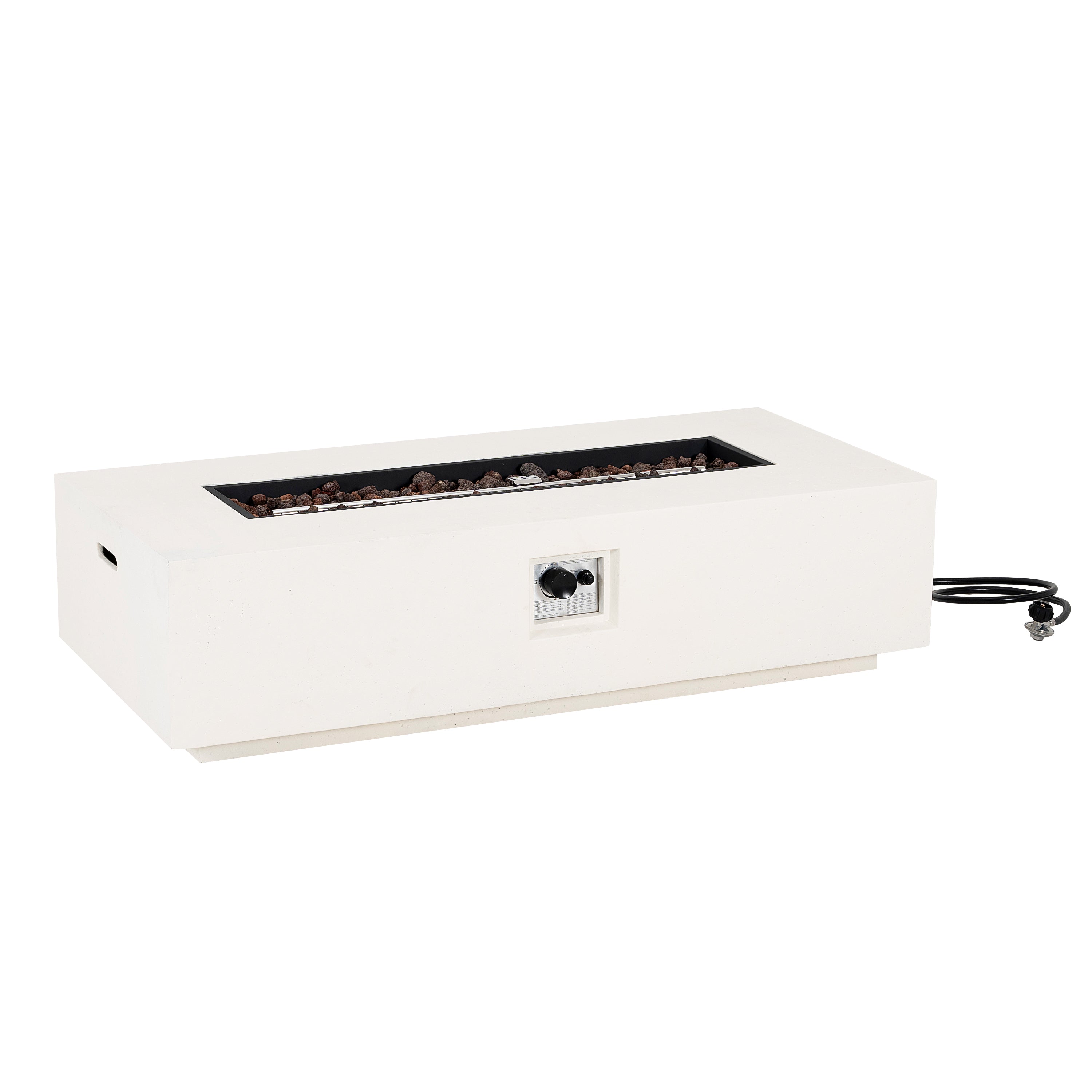 Outdoor 56" Rectangular 50,000 BTU Fire Pit, Tank Cover Not Included
