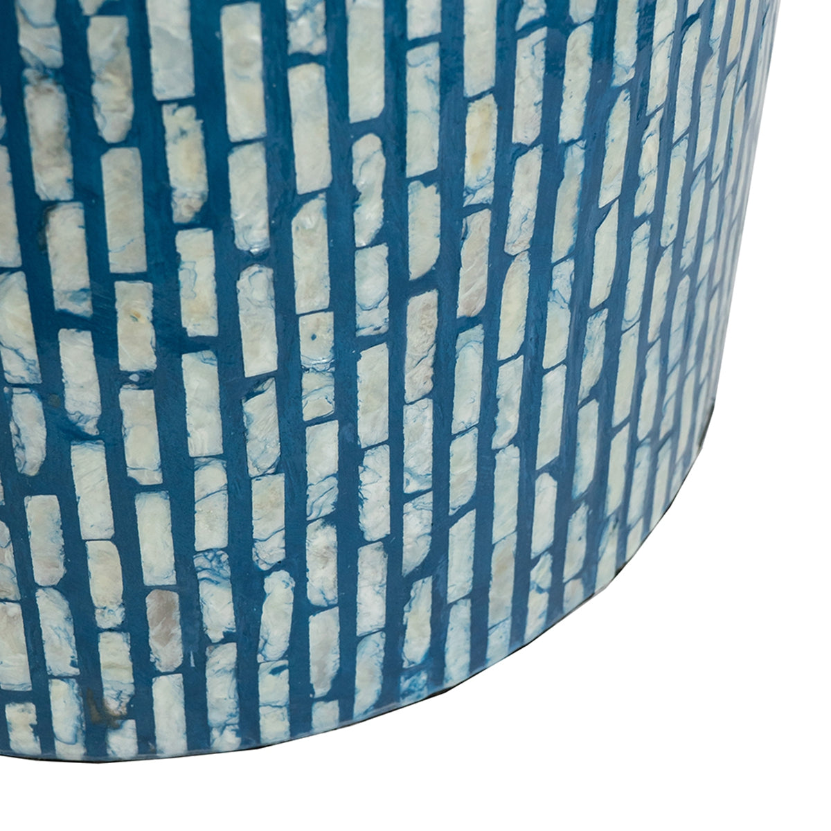 Blue Capiz Accent Stool/Table