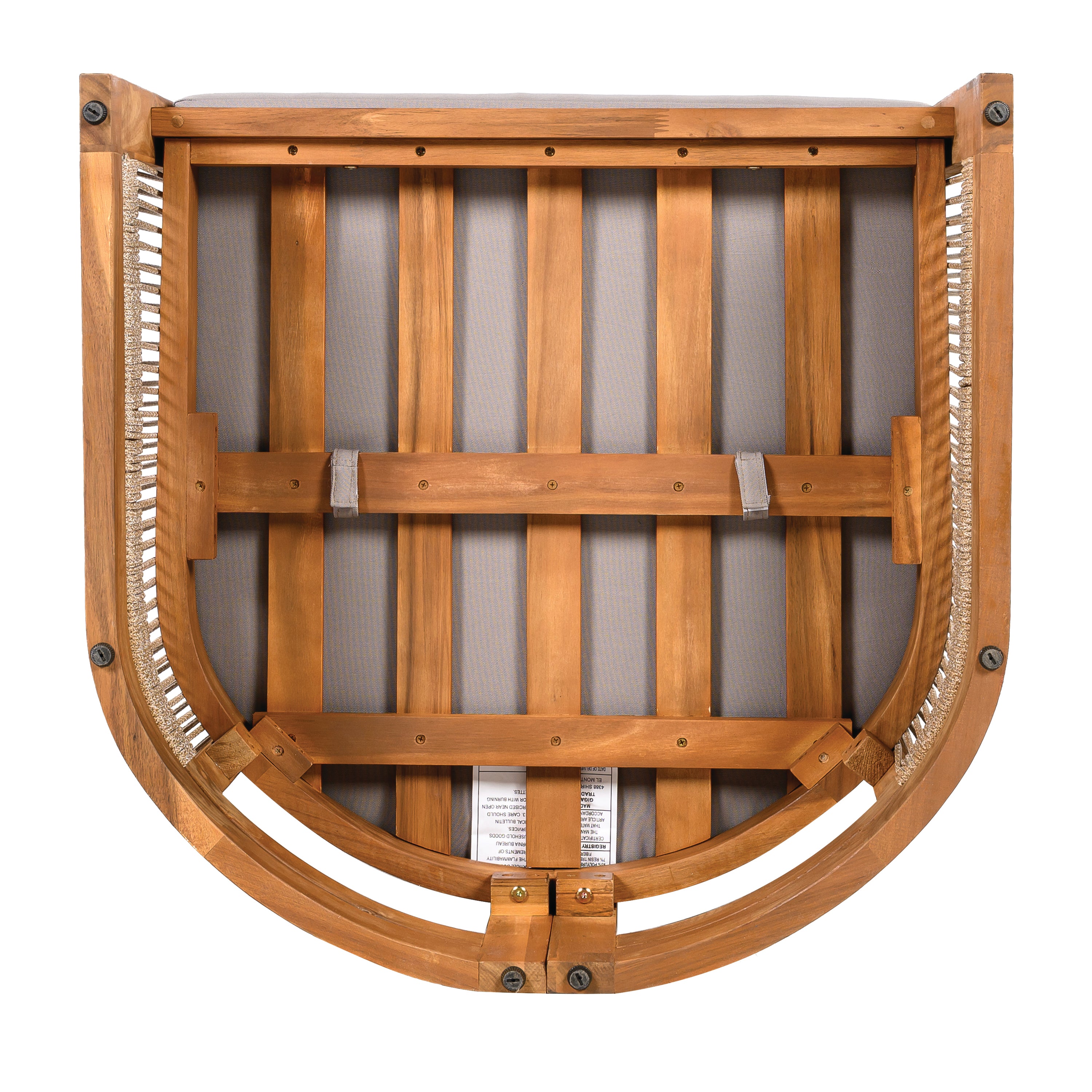 Sundara Acacia Wood Outdoor Club Chair with Handwoven Rope Accents