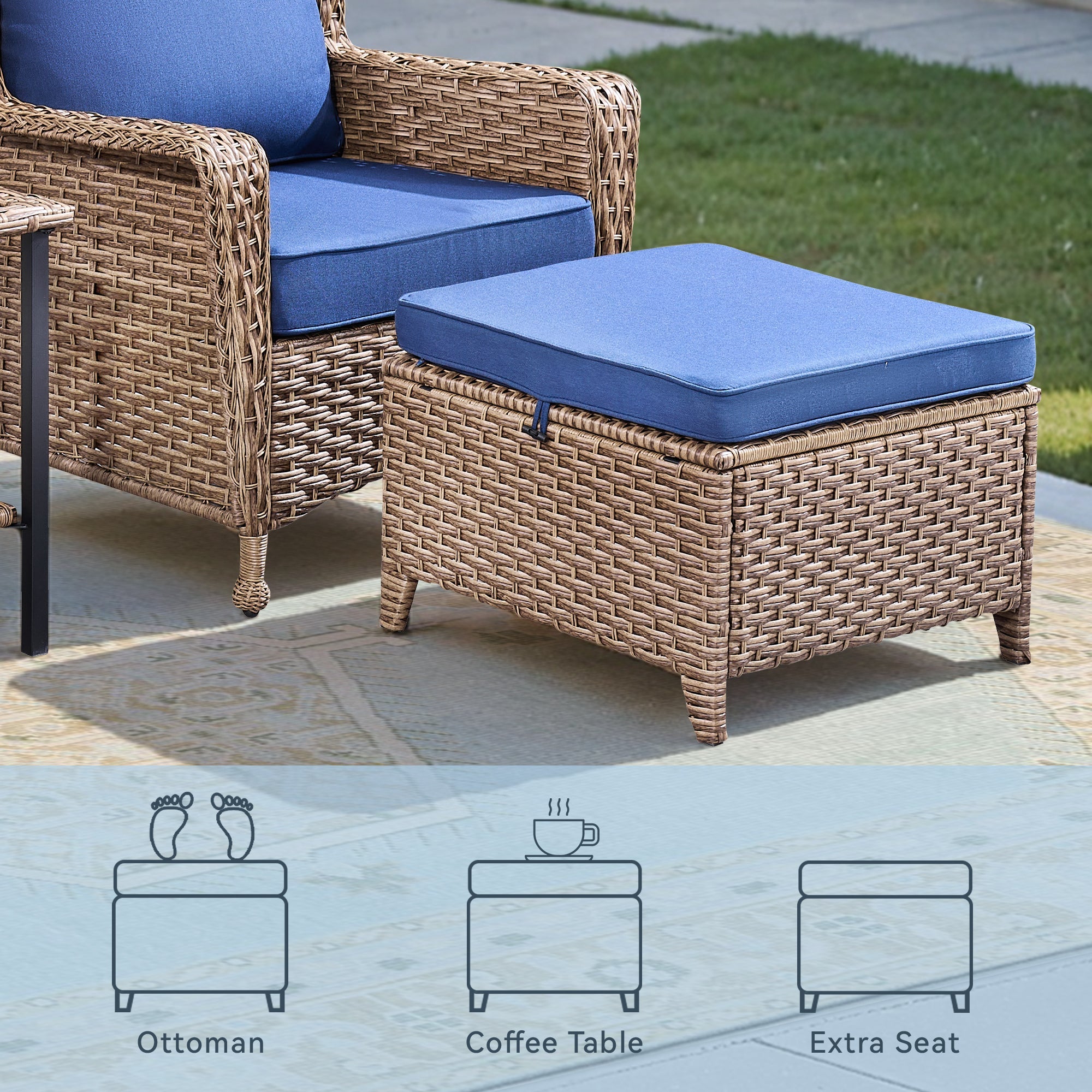 Avery 5 Piece Outdoor Lounge Set