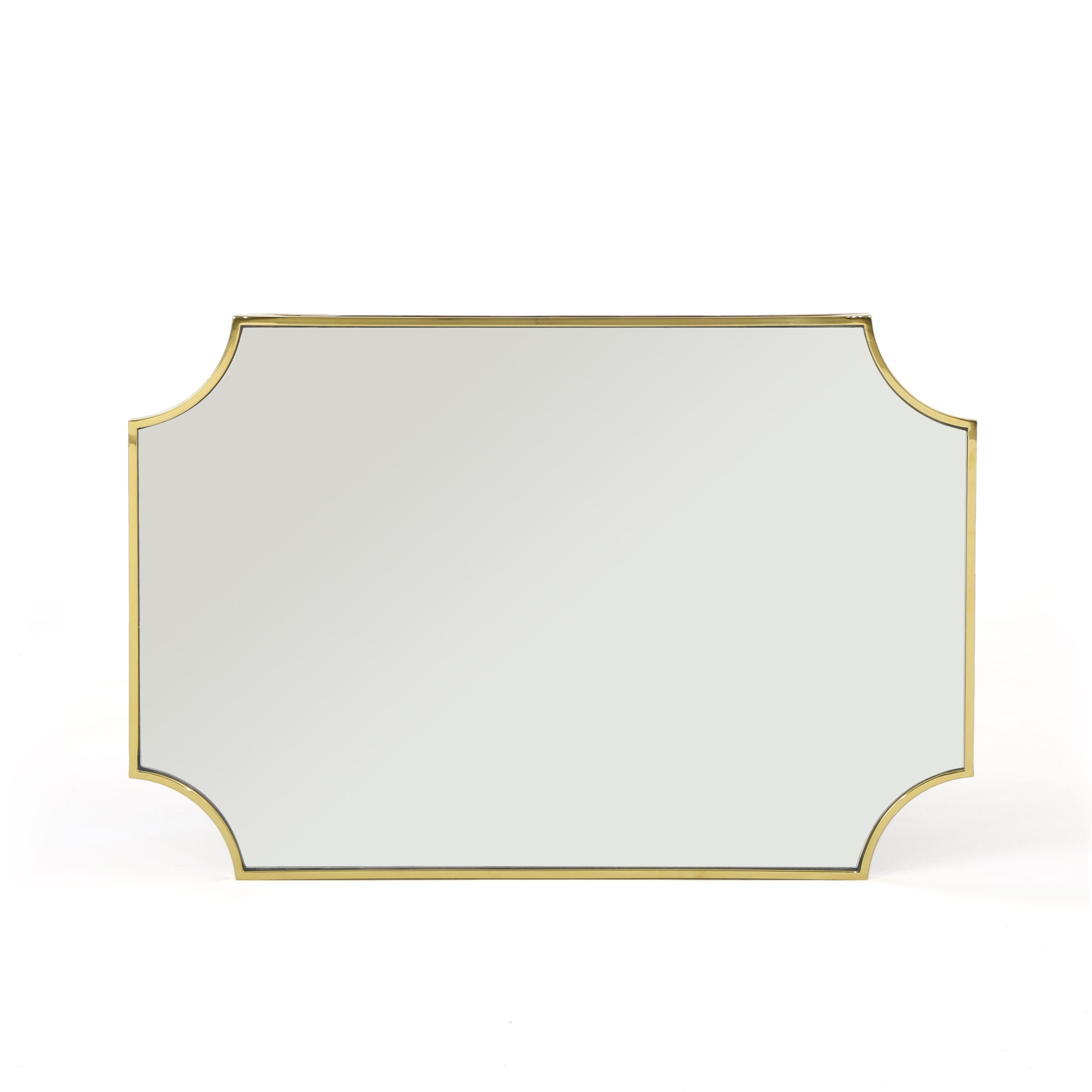 36" Wall Mirror with Rectangular Shape and Stainless Steel Frame