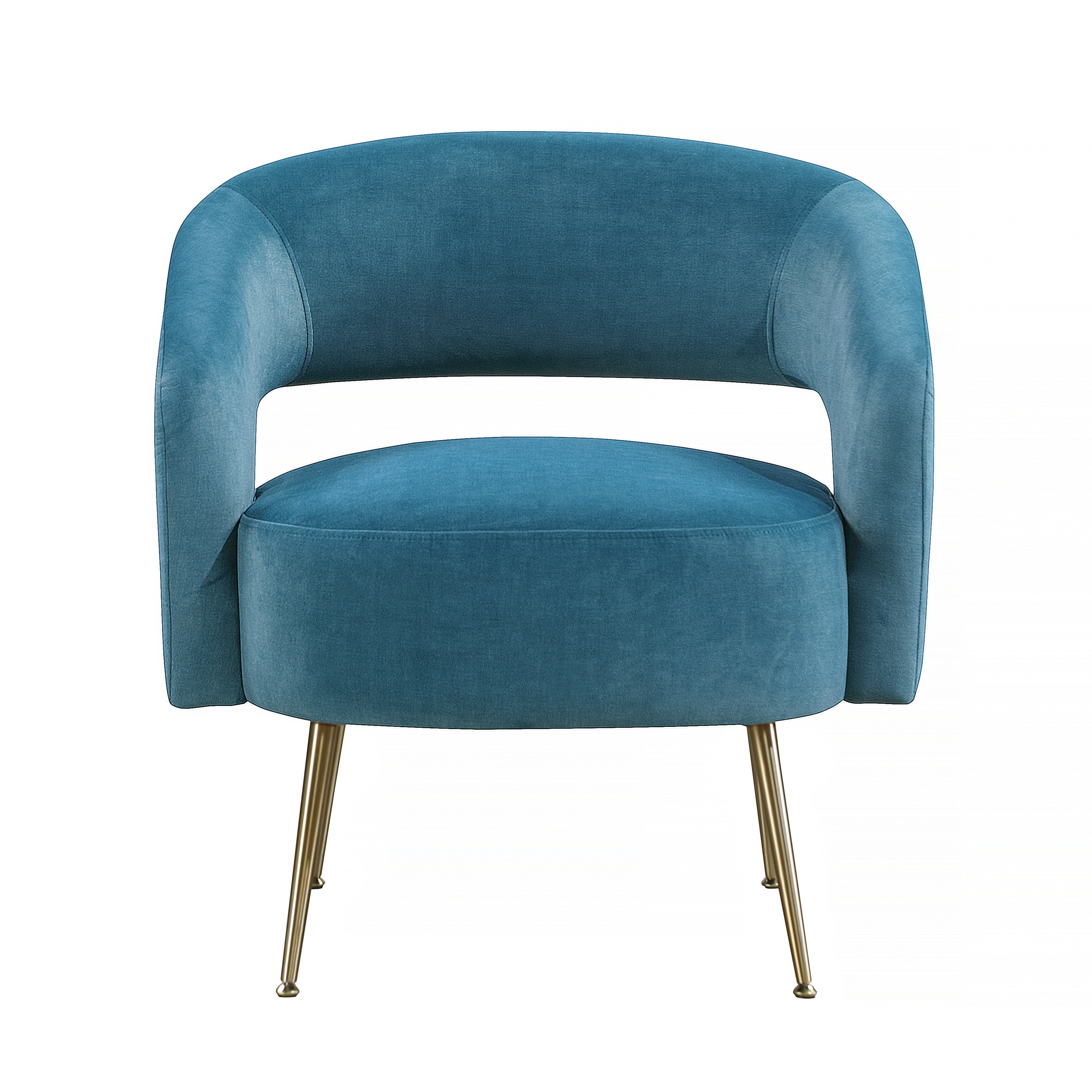 Modern Dark Green Soft Velvet Accent Chair Plush Foam Comfort Upholstery Gold Finish Legs Luxurious Living Room Furniture 1pc