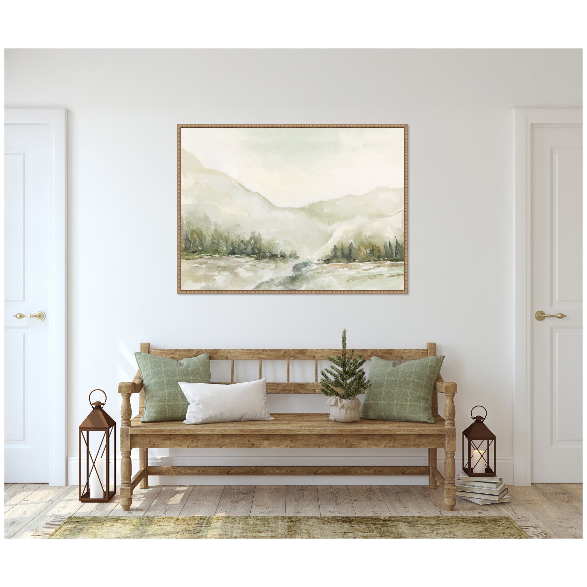 Sylvie Winter Landscape 6 Framed Canvas by Annie Quigley