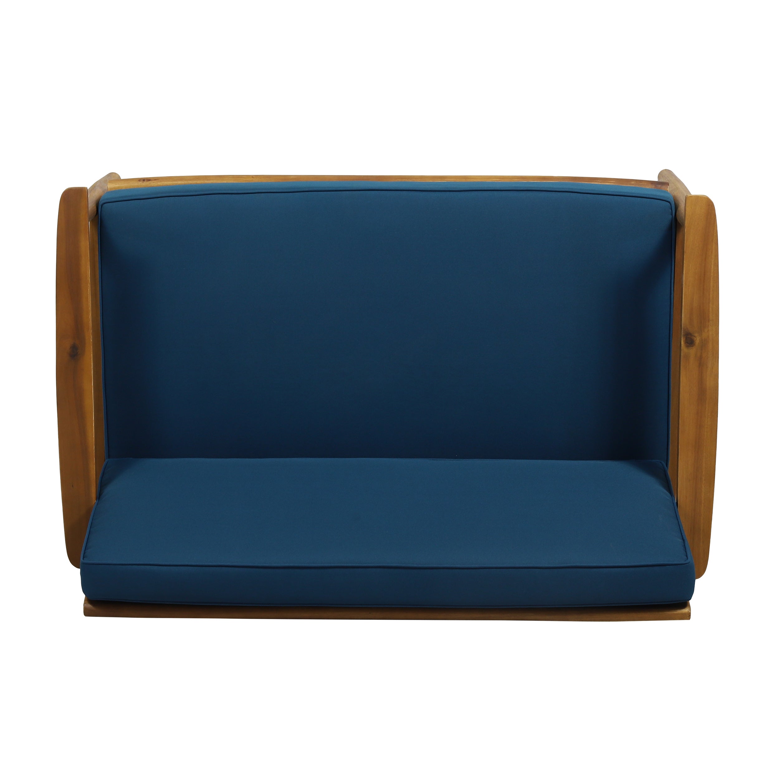 2-Piece Patio Set with Slatted Back Loveseat and Coffee Table