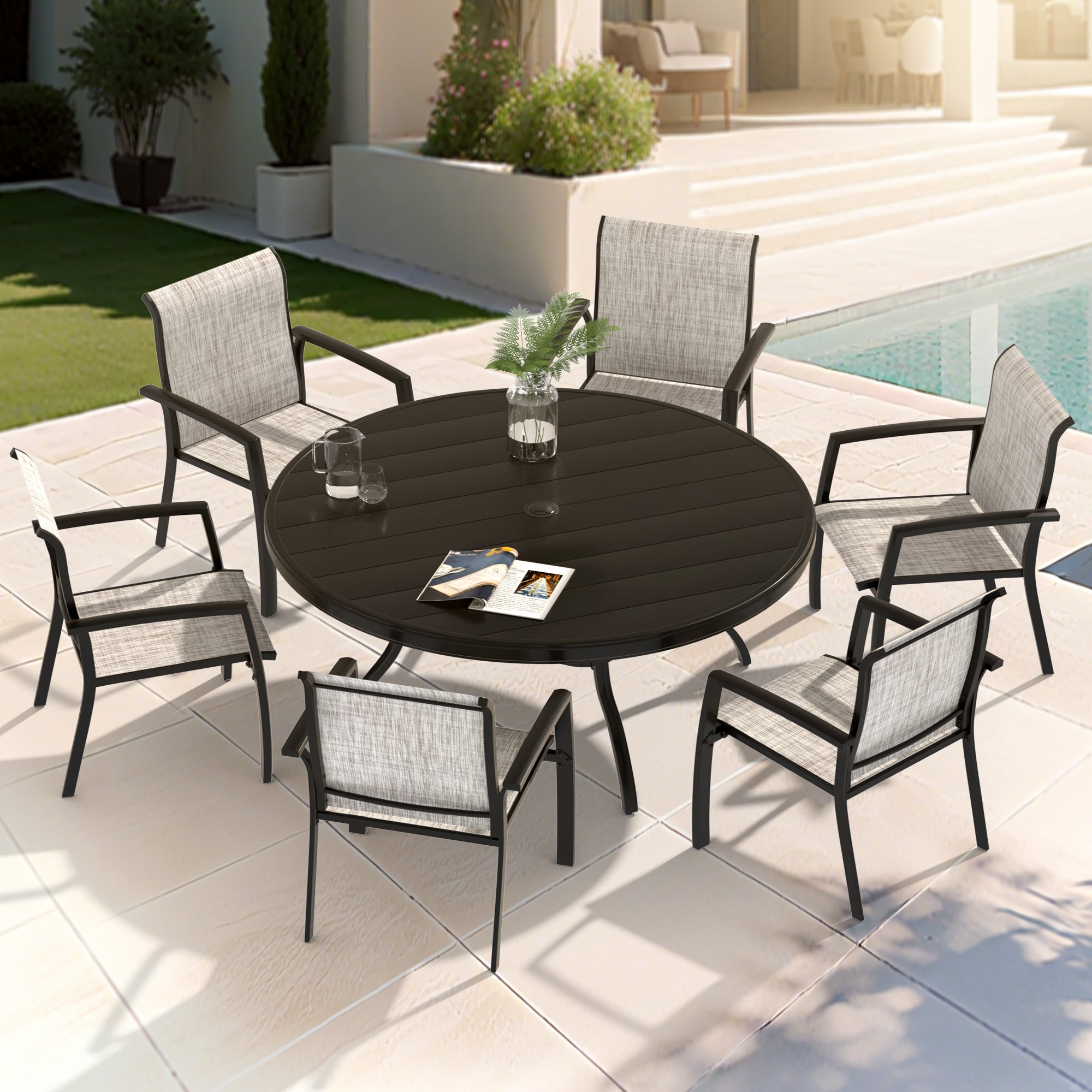 Vireo Outdoor Round Patio Dining Table