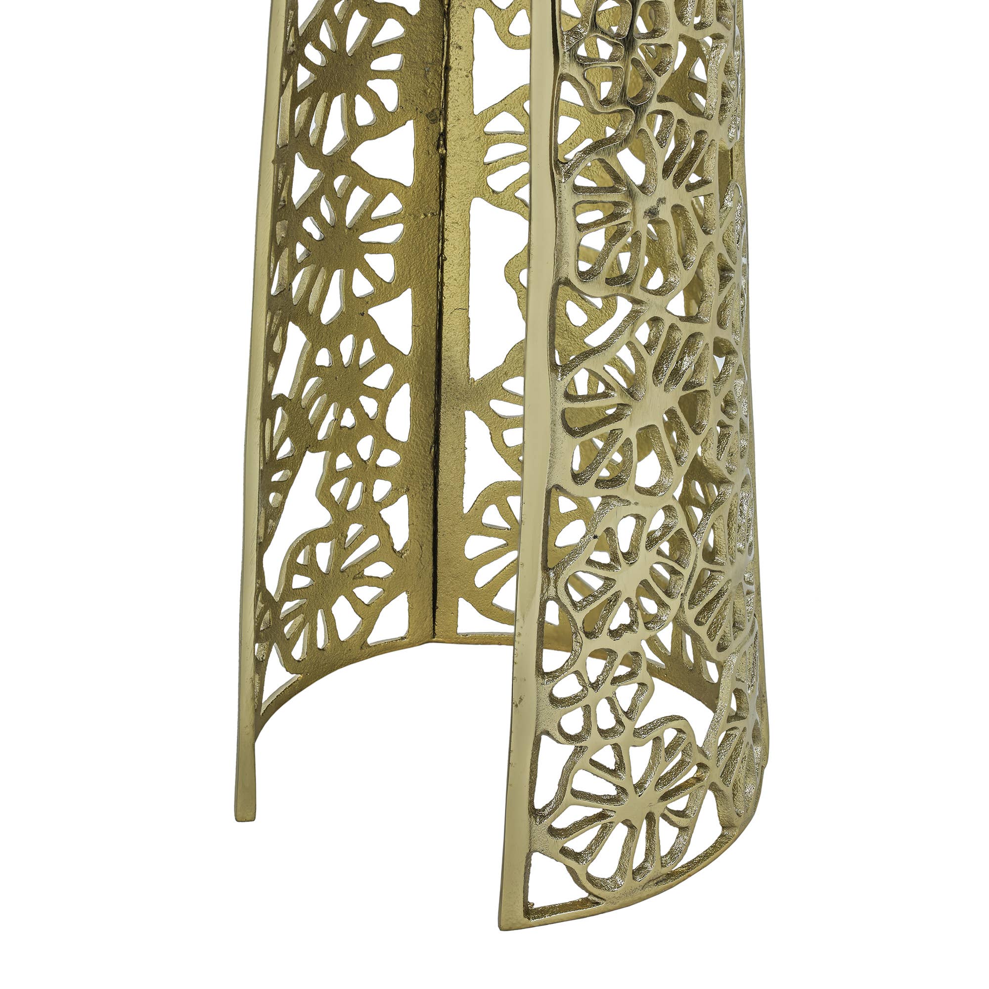 Side Table with White Marble Top and Gold-Finished Base