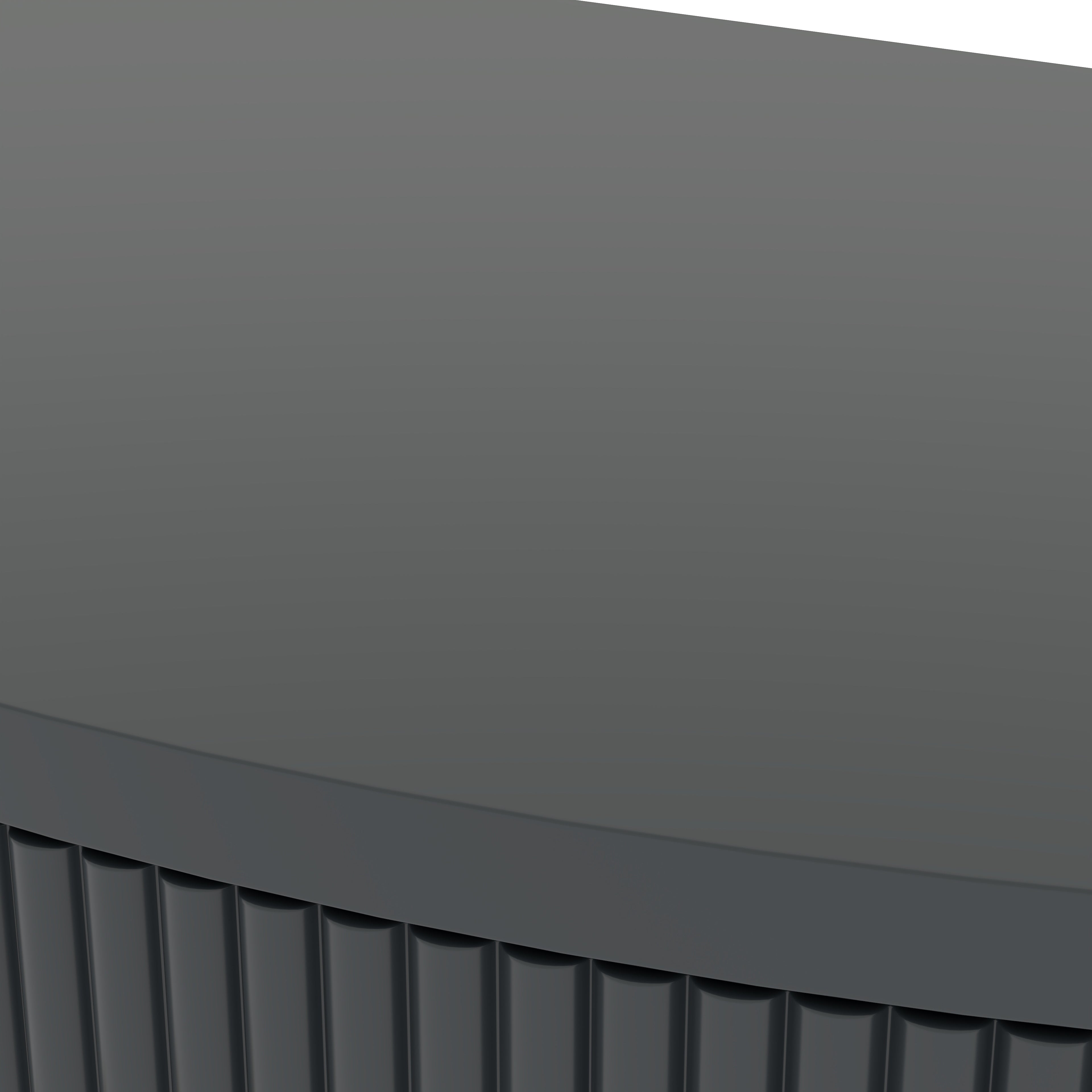 Artisan-Crafted Wave-Pattern Demi-Lune Console Table