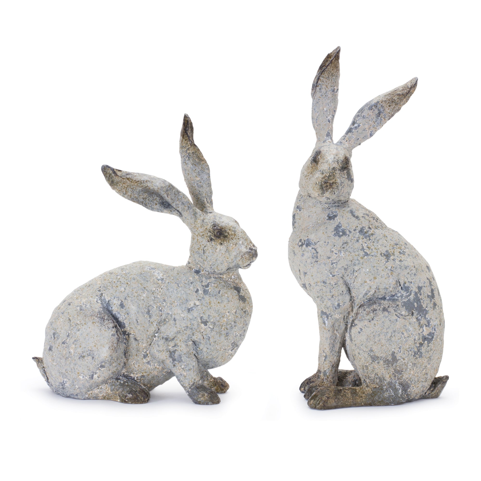 Distressed-Rabbit-Statue-(Set-of-2)-Outdoor-Decor