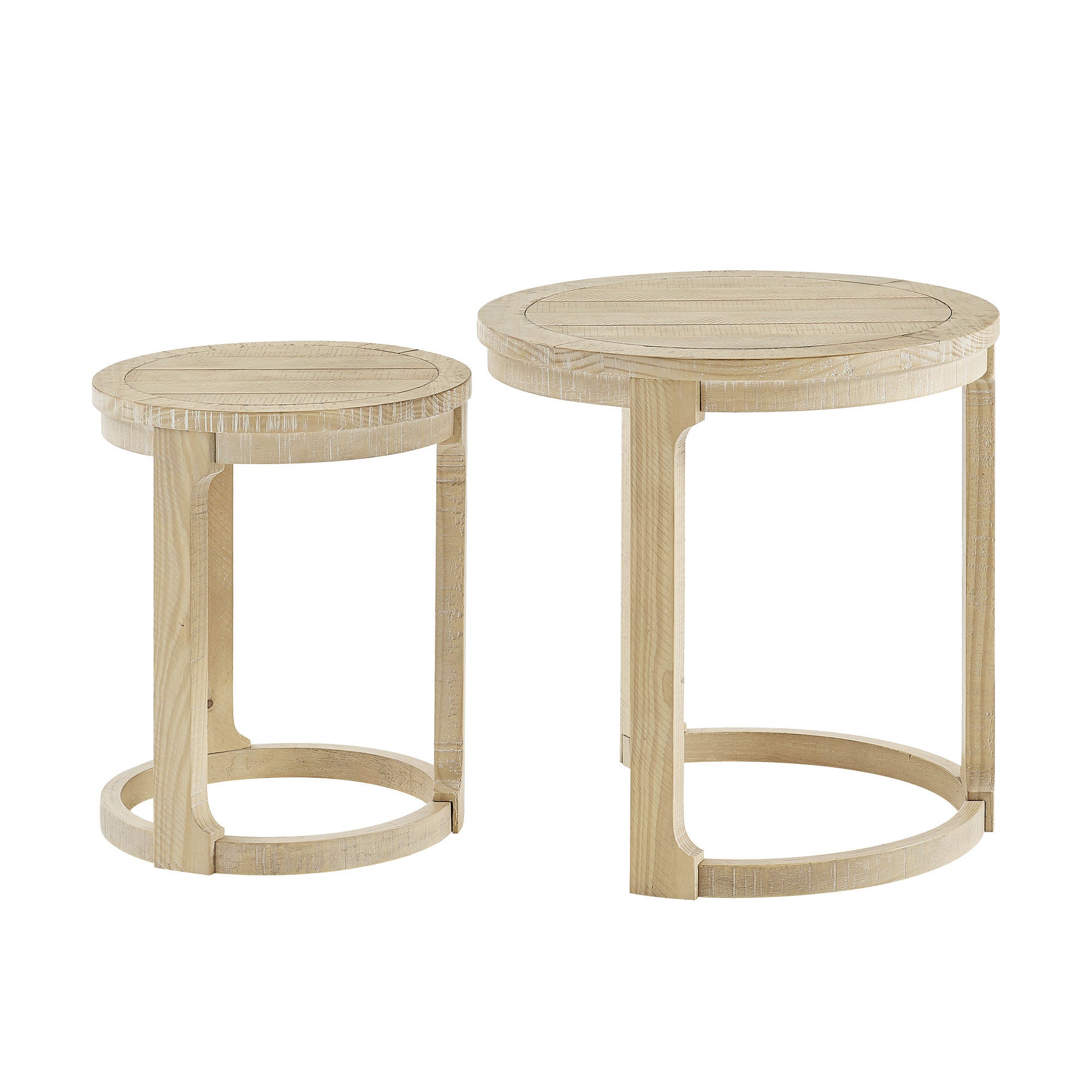 Modern Farmhouse Set of 2 Nesting Accent Tables
