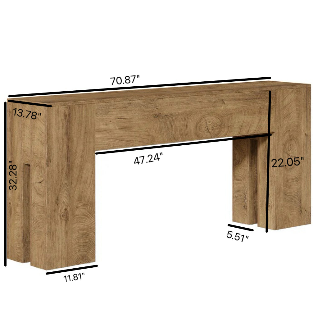 Tig Rustic Wooden Console Table